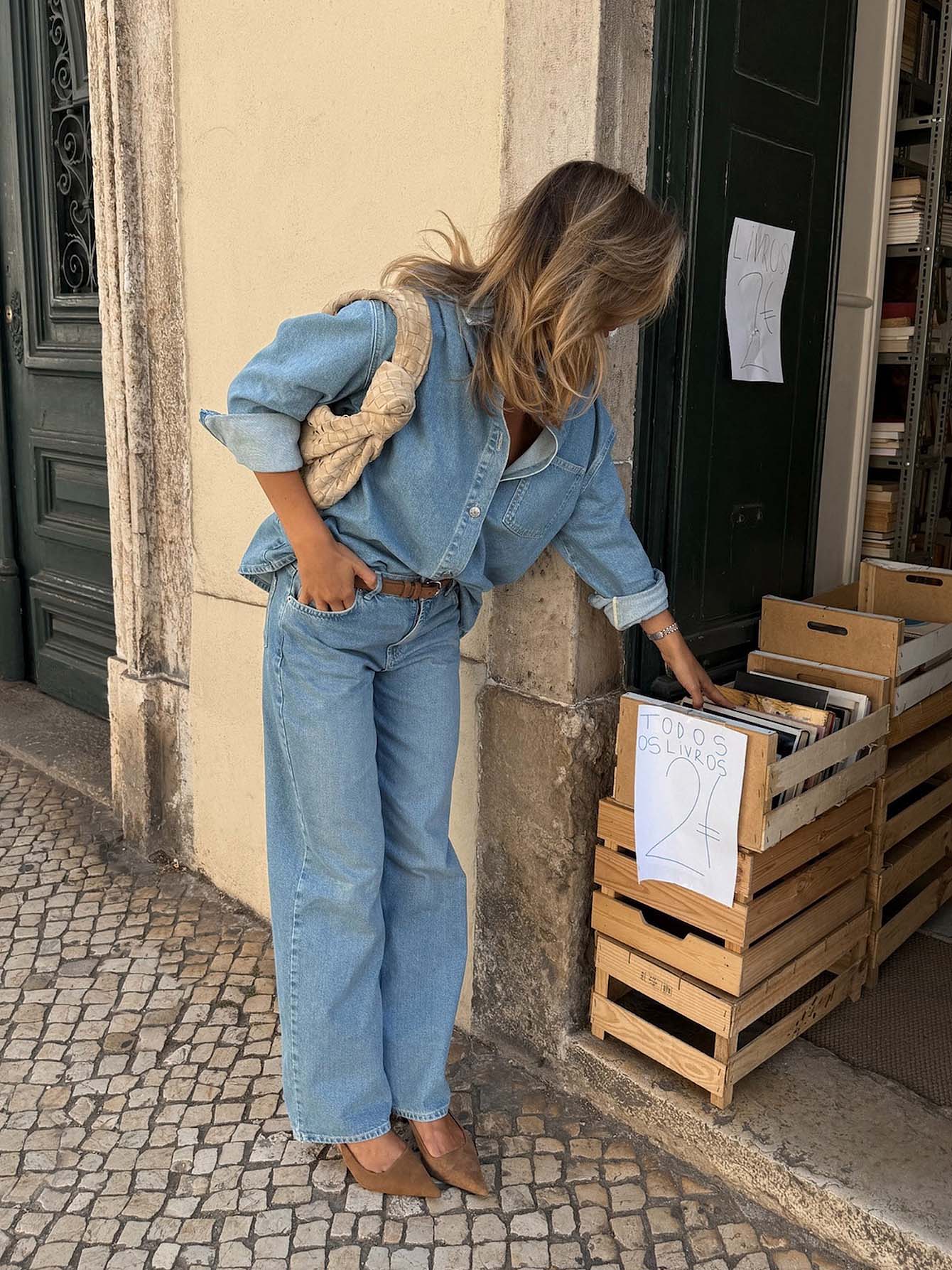 Lovisa Wallin x NA-KD Denim Shirt - Denim Shirts - Blue - EU 44 - NA-KD / NAKD