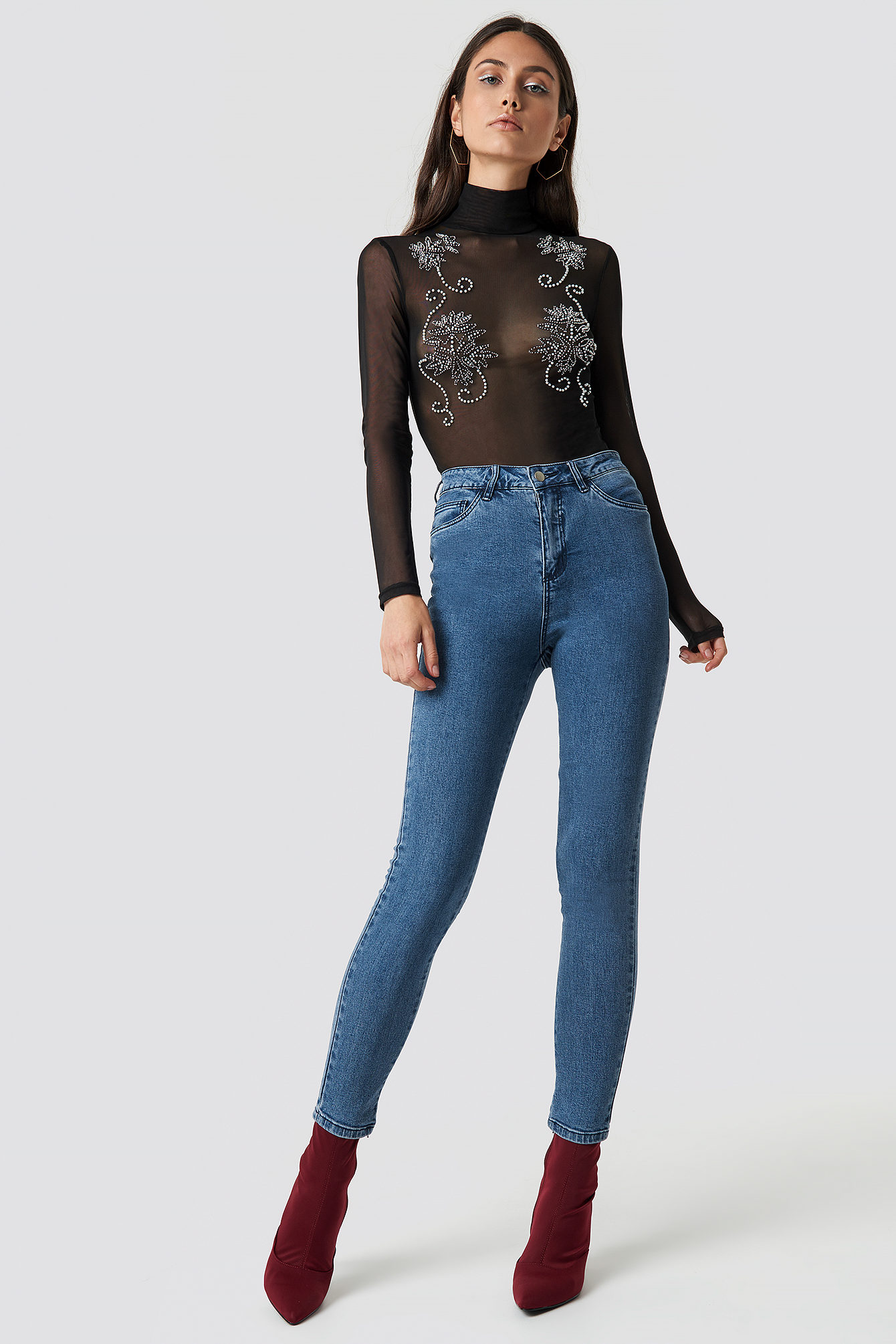 Basic Skinny Jeans Denim Blue