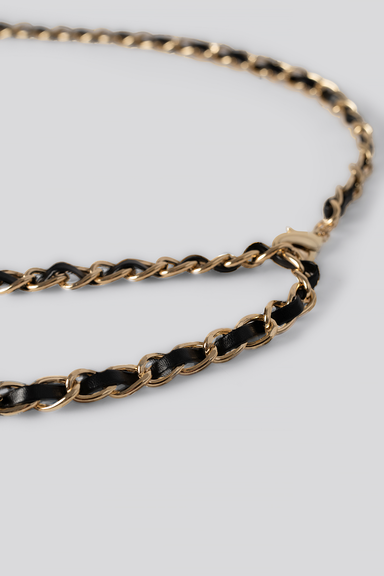 Braided Chain Detail Belt Gold