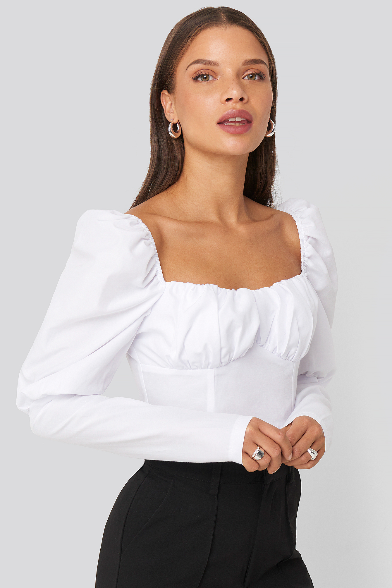 Square neck with puff sleeves Clearance
