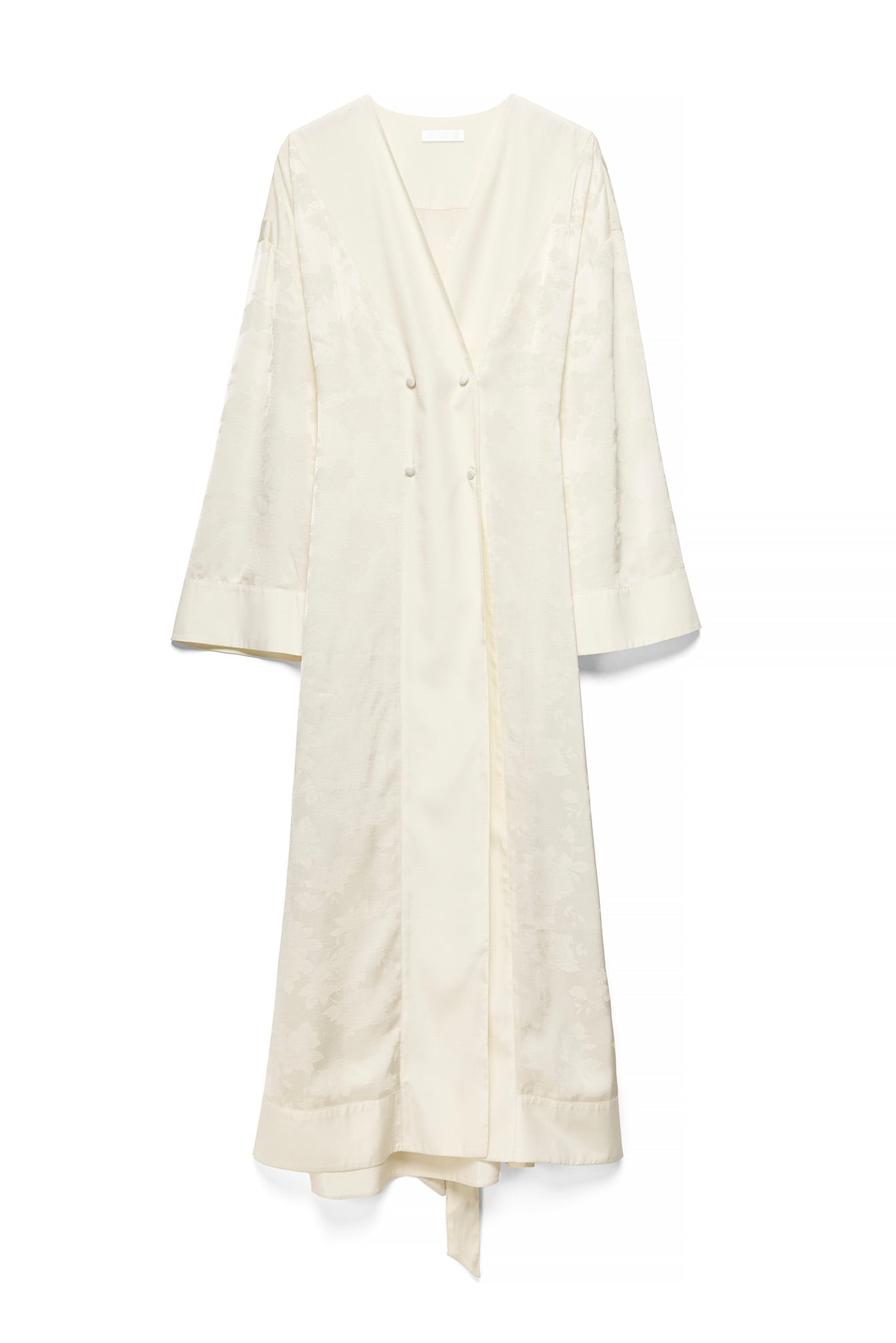 Offwhite Double Breasted Jacquard Kaftan