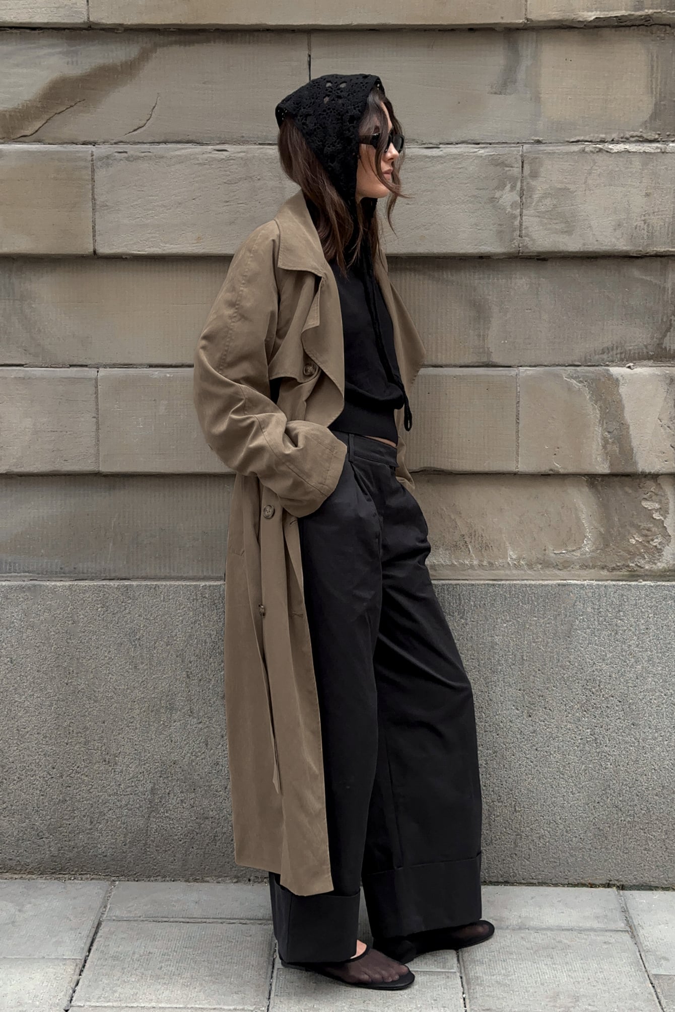 Chrisuno Dames dubbele rij knopen trenchcoats middellange riem overjas lange jurk jas met afneembare capuchon, Kaki, XL Chrisuno Dames dubbele rij knopen trenchcoats middellange riem overjas lange jurk jas met afneembare capuchon, Kaki, XL