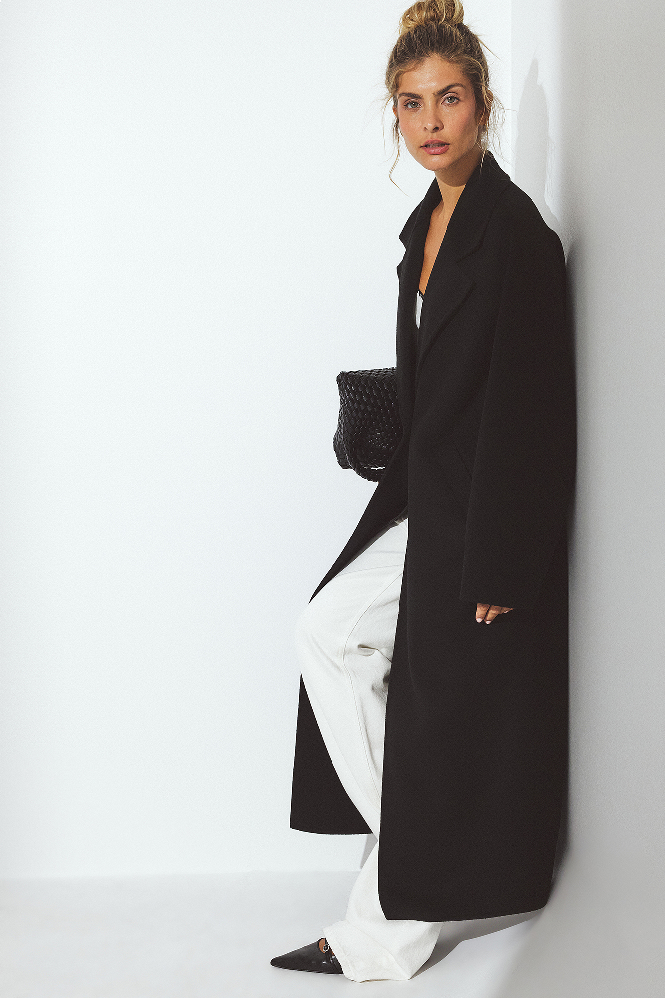 NA-KD Wool Blend コート　サイズ32 Double Buttoned Wool Blend Coat Black | NA-KD