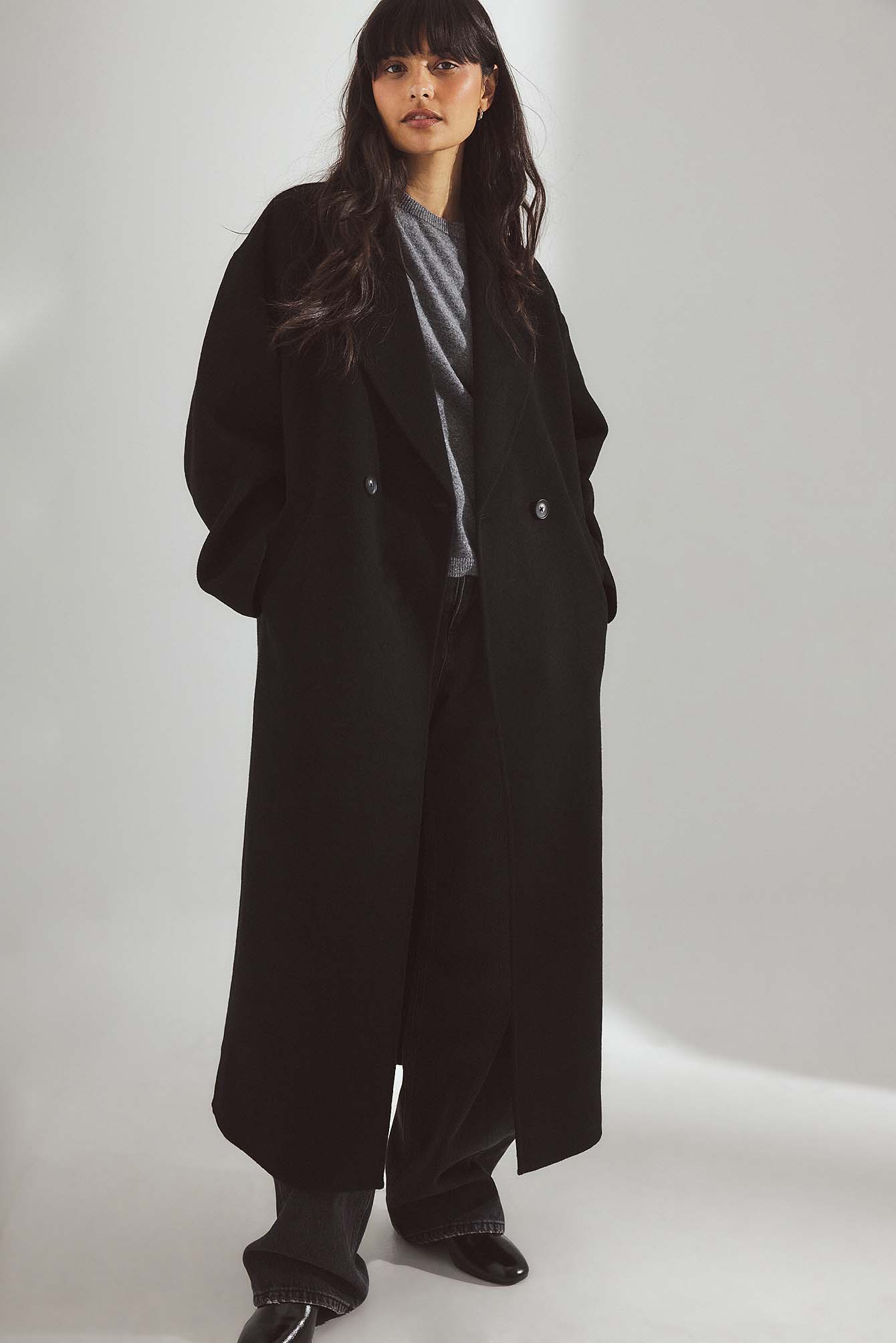 Wool blend coat