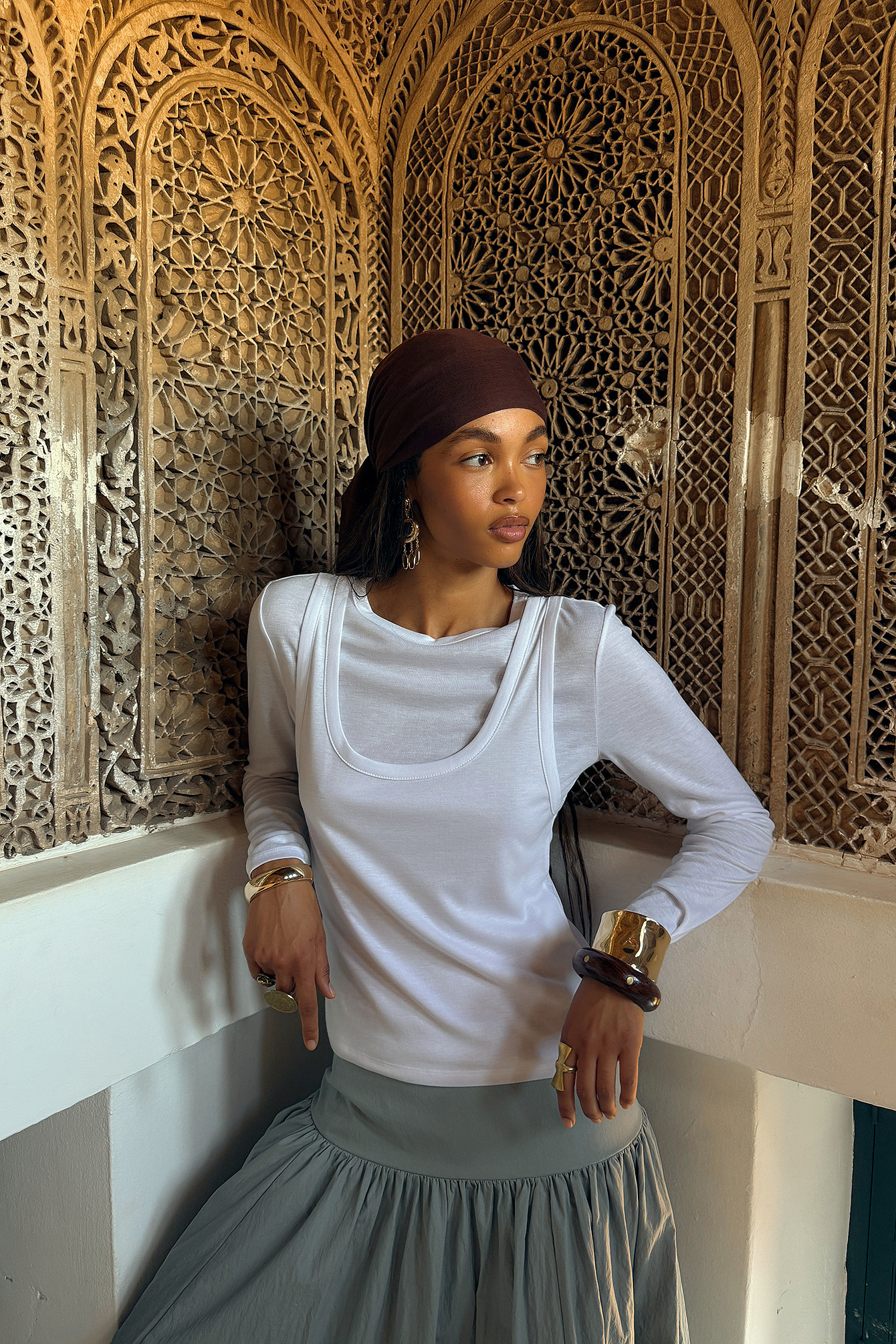 Double Layered Long Sleeve Top