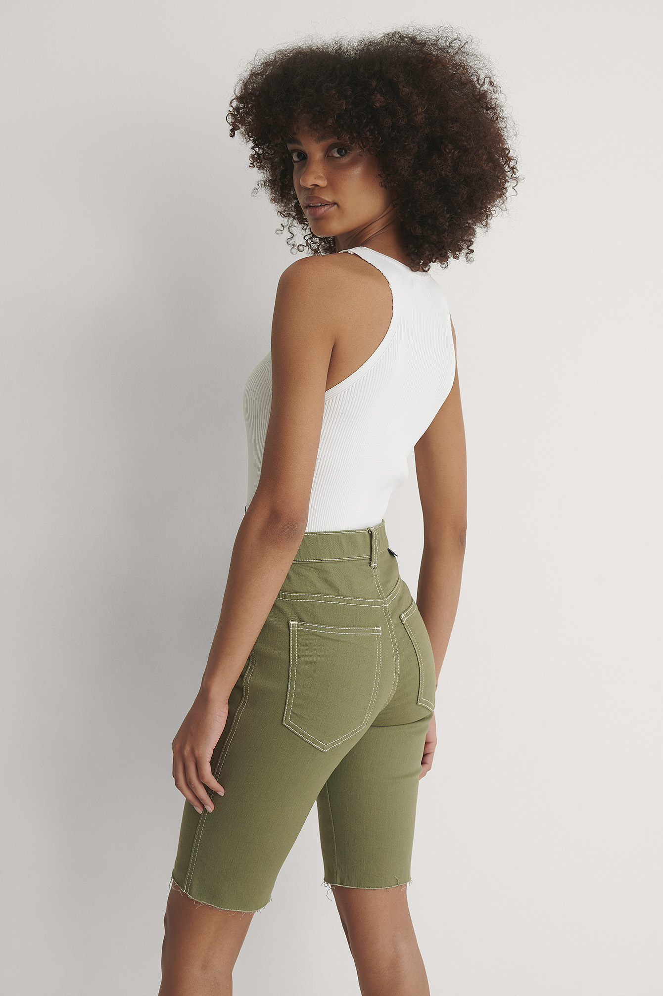 Pantaloncini Da Ciclista Verde | na-kd.com