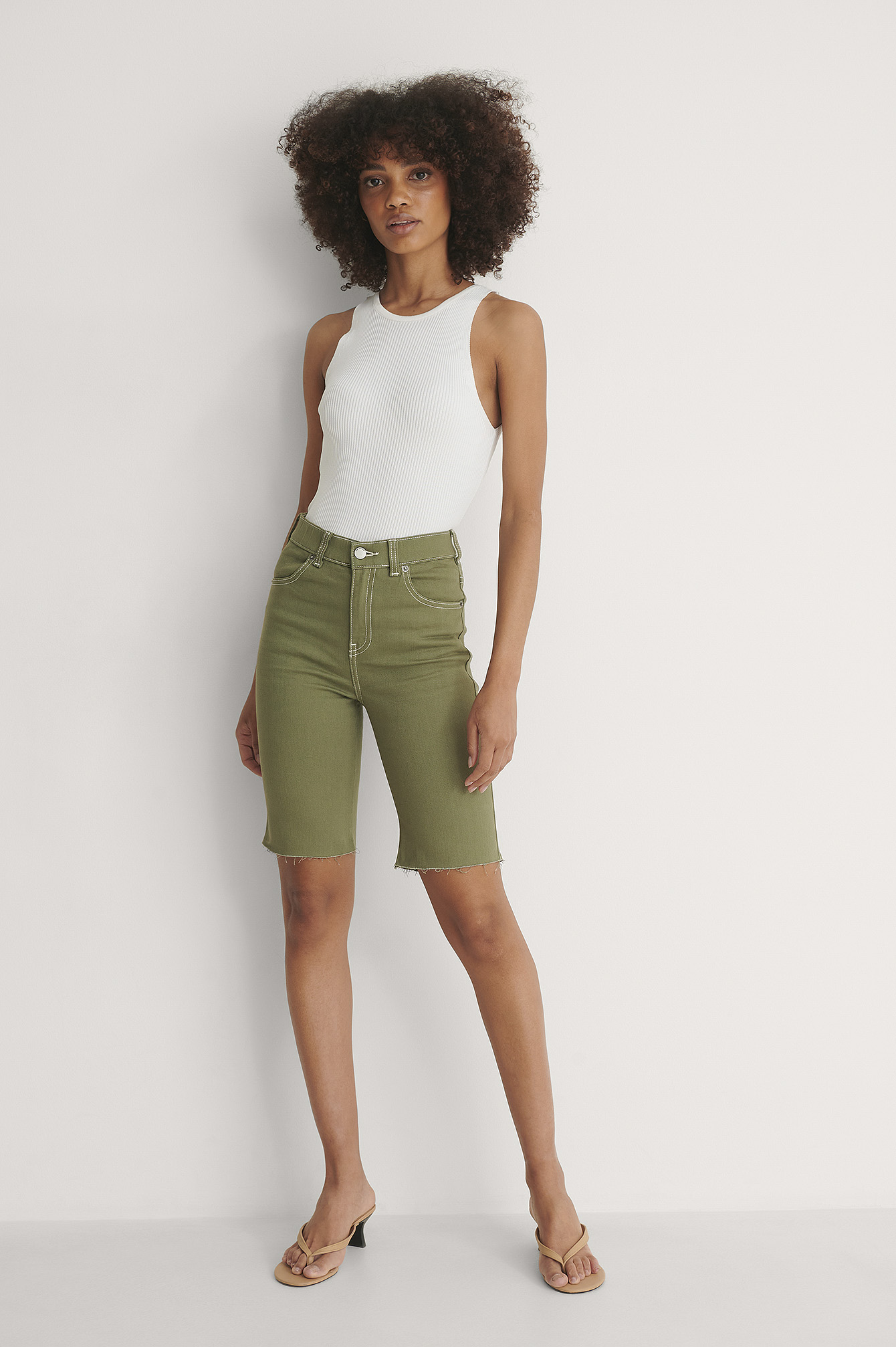 Lexy Bicycle Shorts Green | na-kd.com