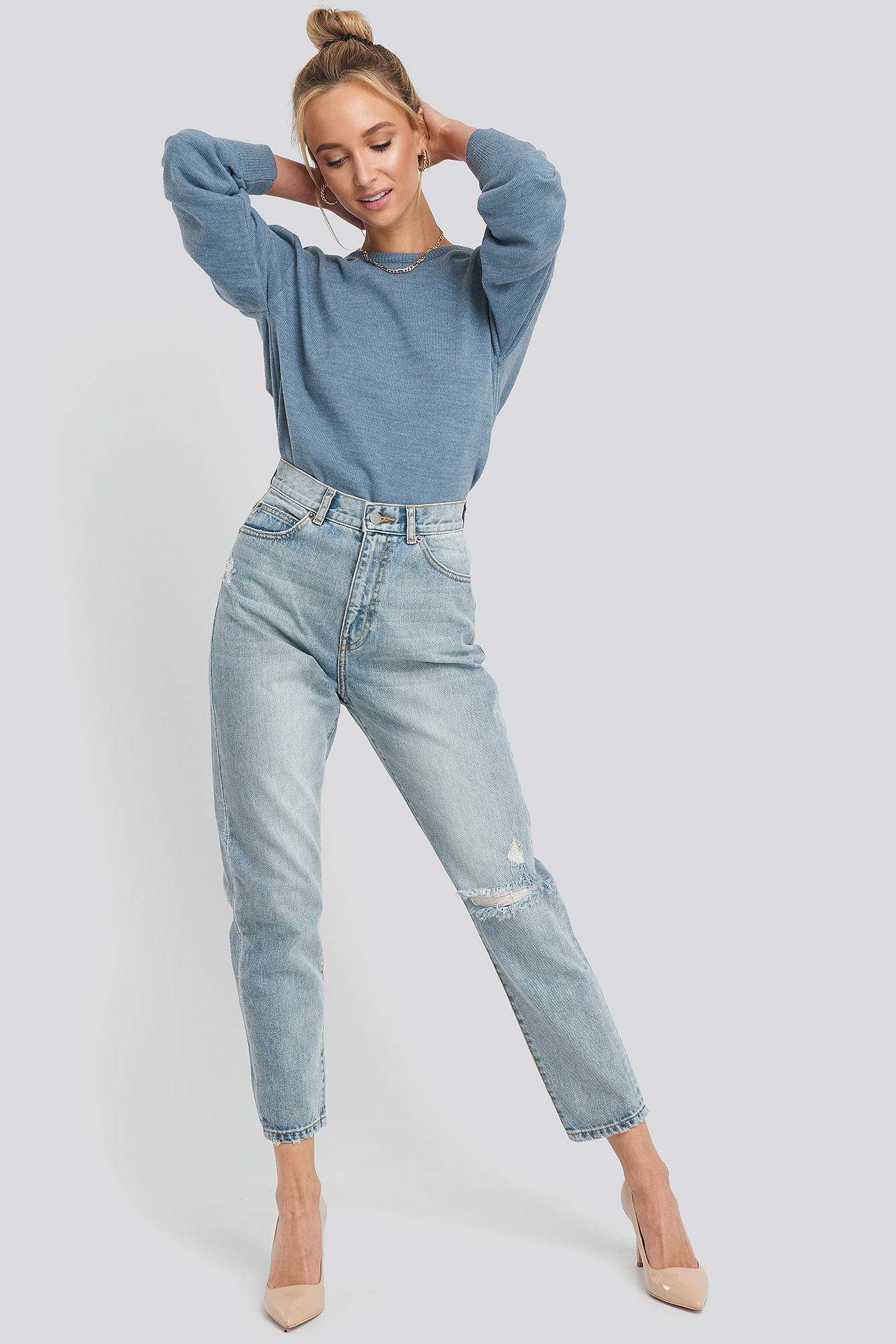 Nora Jeans Downtown Blue Ripped
