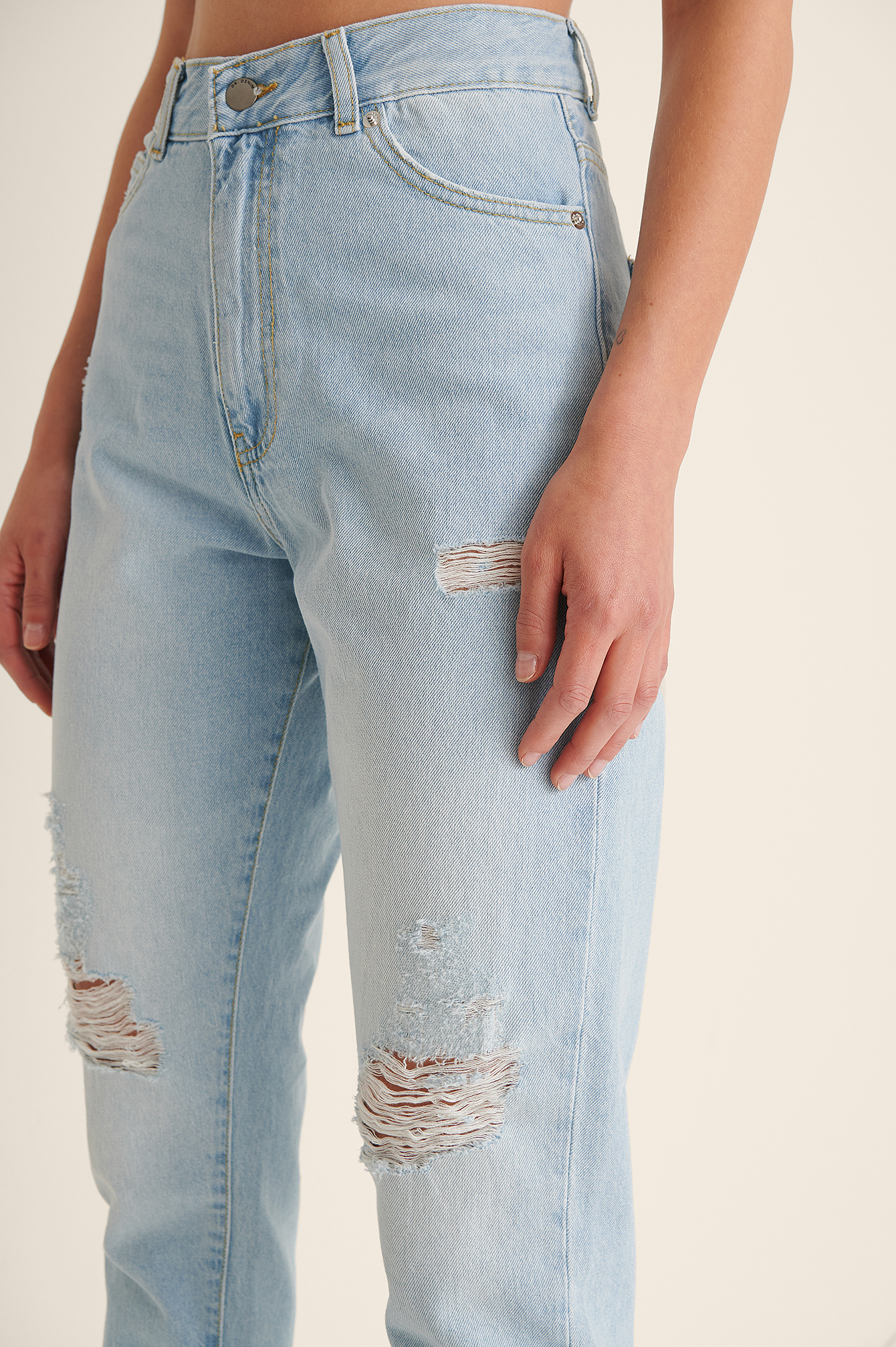 Nora Jeans Blue Ripped Blue | na-kd.com