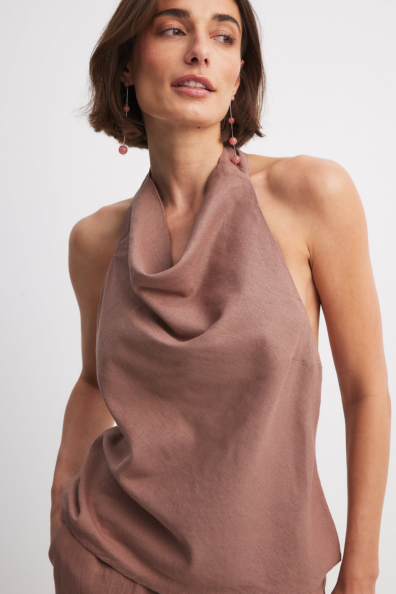 Draped Halterneck Top