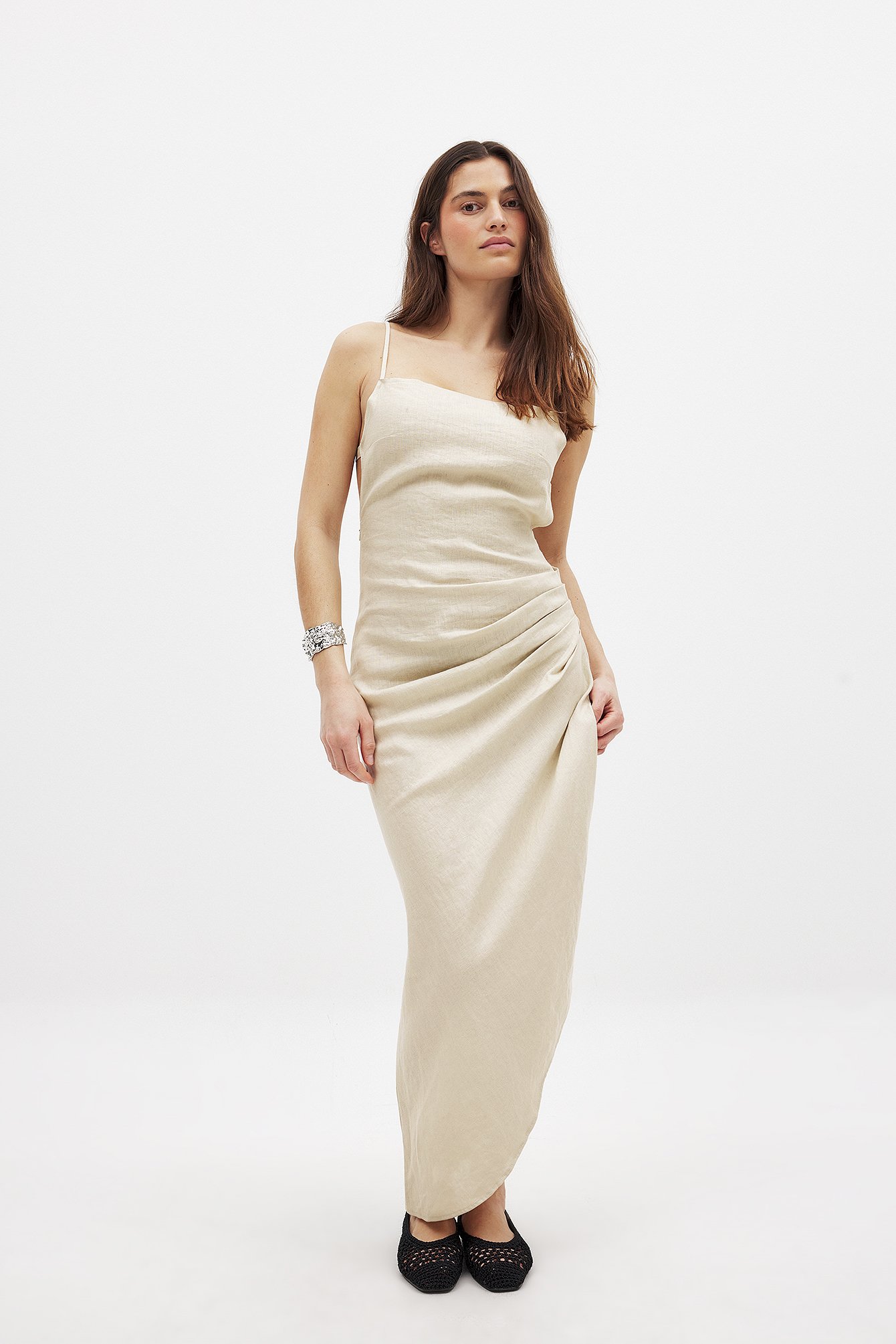 nakd cut out dress NA-KD x Claire Rose cut out maxi dress in black