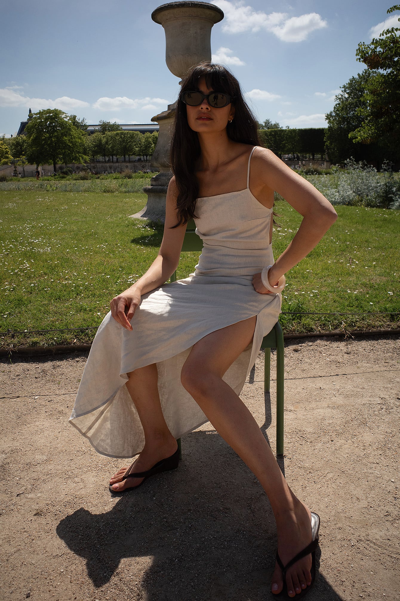 na-kd draped linen dress Draped Linen Dress Red