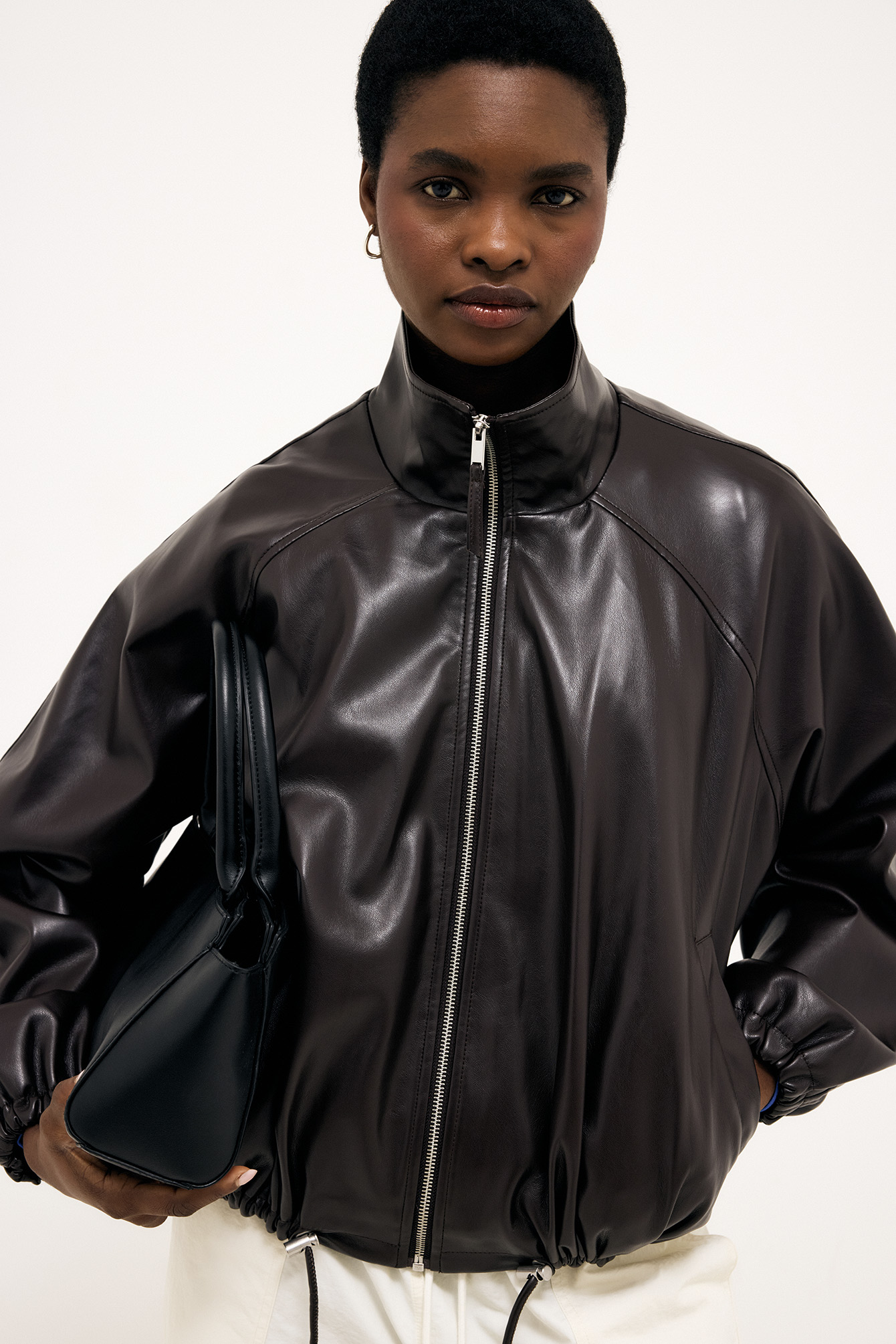 Womens Brown Faux-leather Jackets | NA-KD