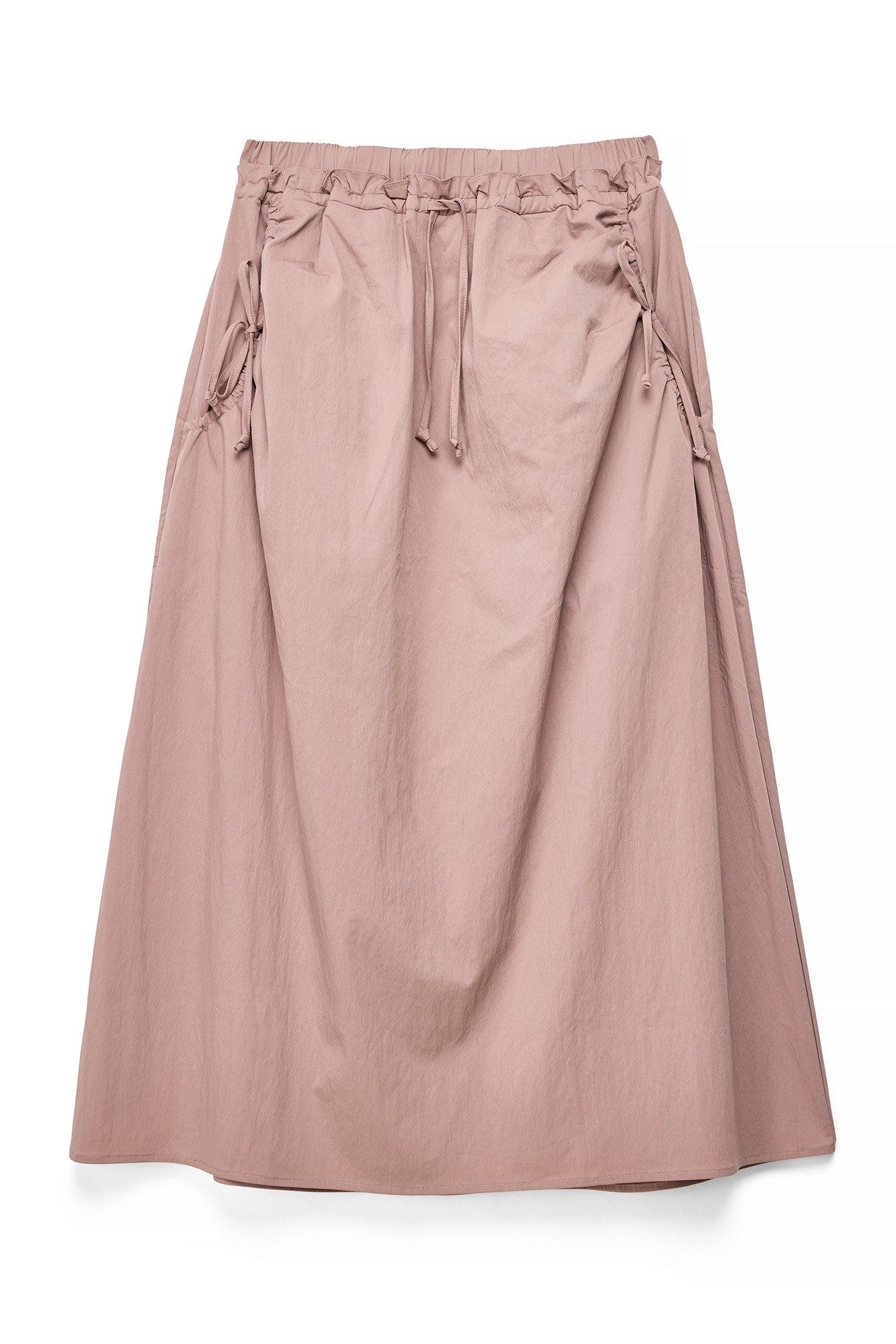 Mauve Drawstring Detail Maxi Skirt