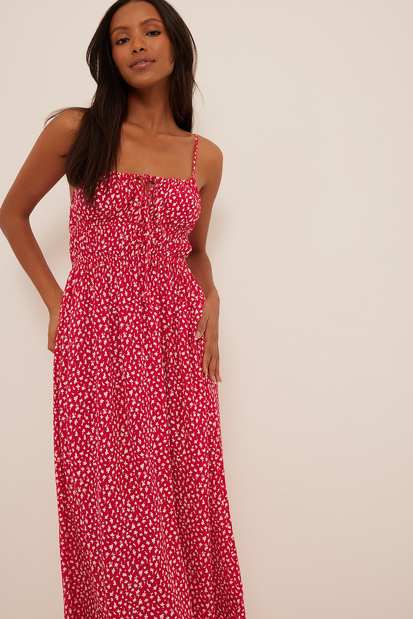 midi drawstring dress