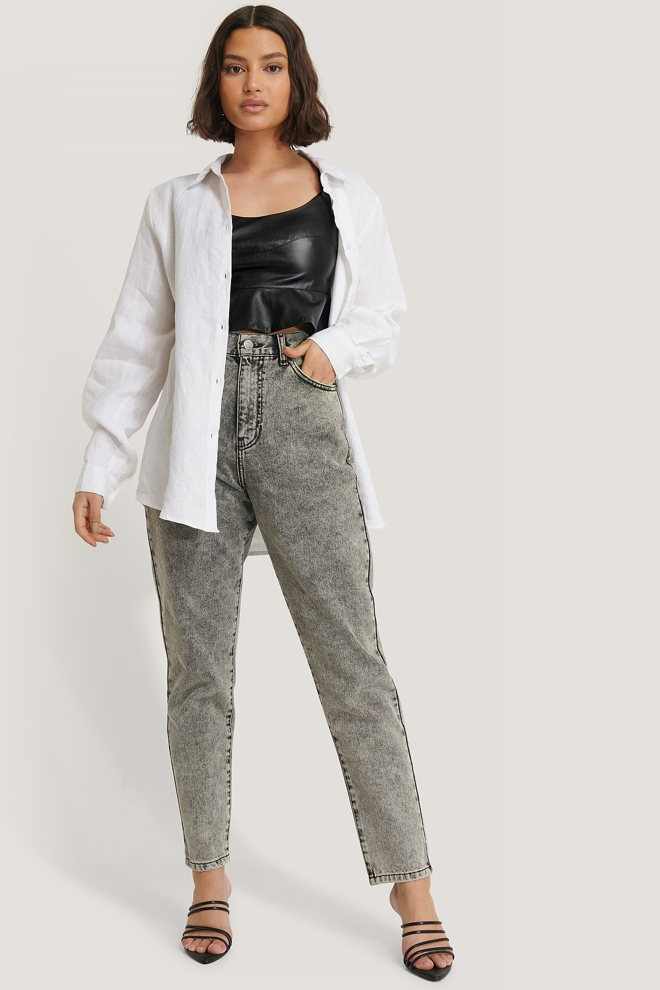 Nora Jeans Grijs | na-kd.com