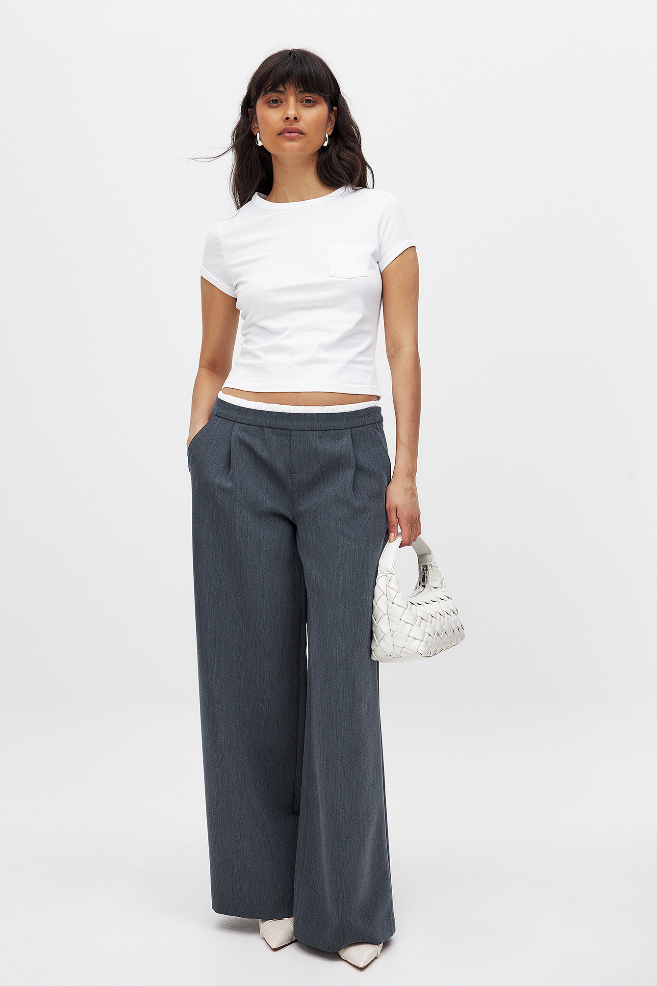 NA-KD Elastische Anzughose aus Baumwolle - Business Hosen - Grau - EU 38 - NA-KD / NAKD