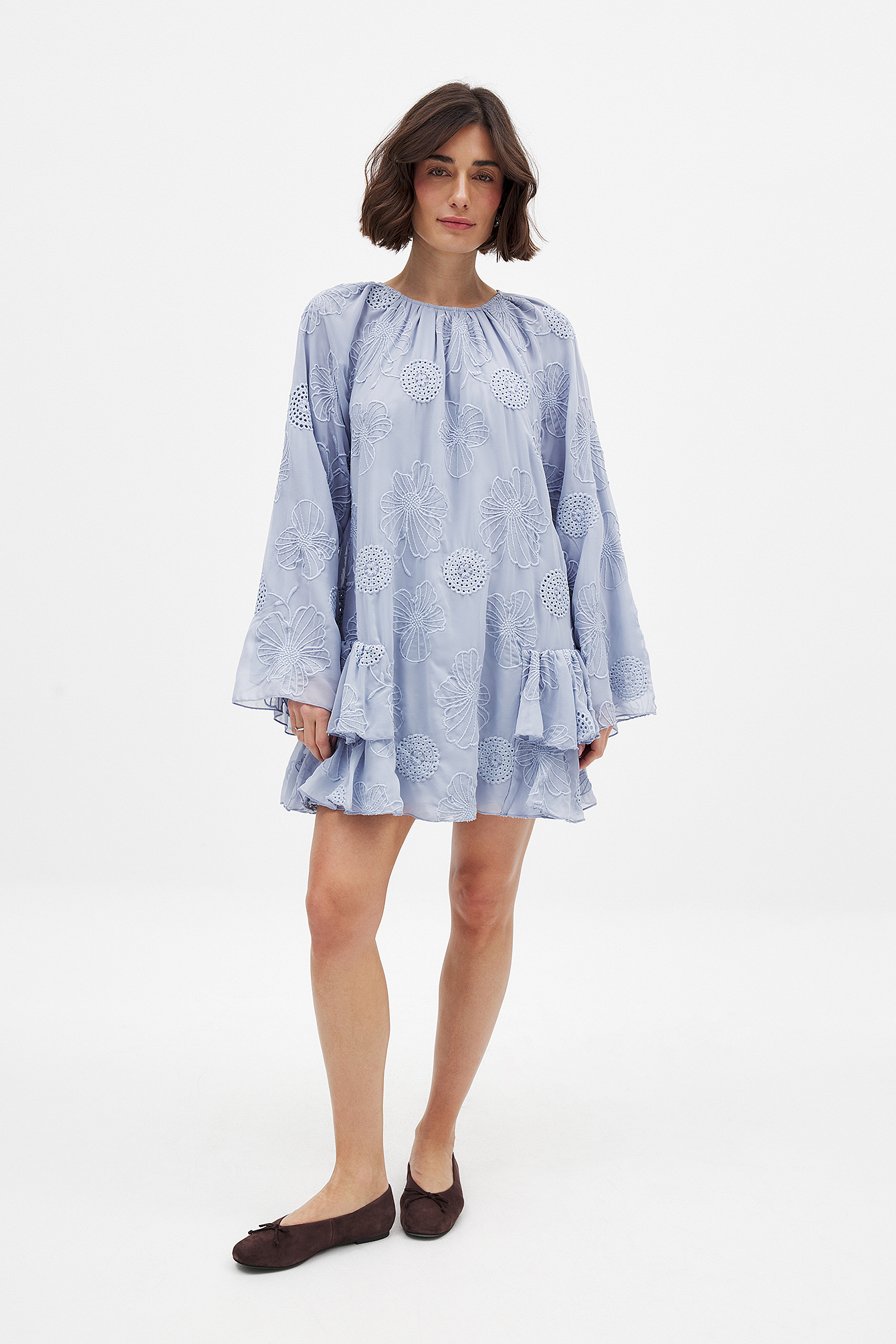 Puff Sleeve Ruched Mini Dress Multicolor | NA-KD Puff Sleeve Ruched Mini Dress Multicolor | NA-KD