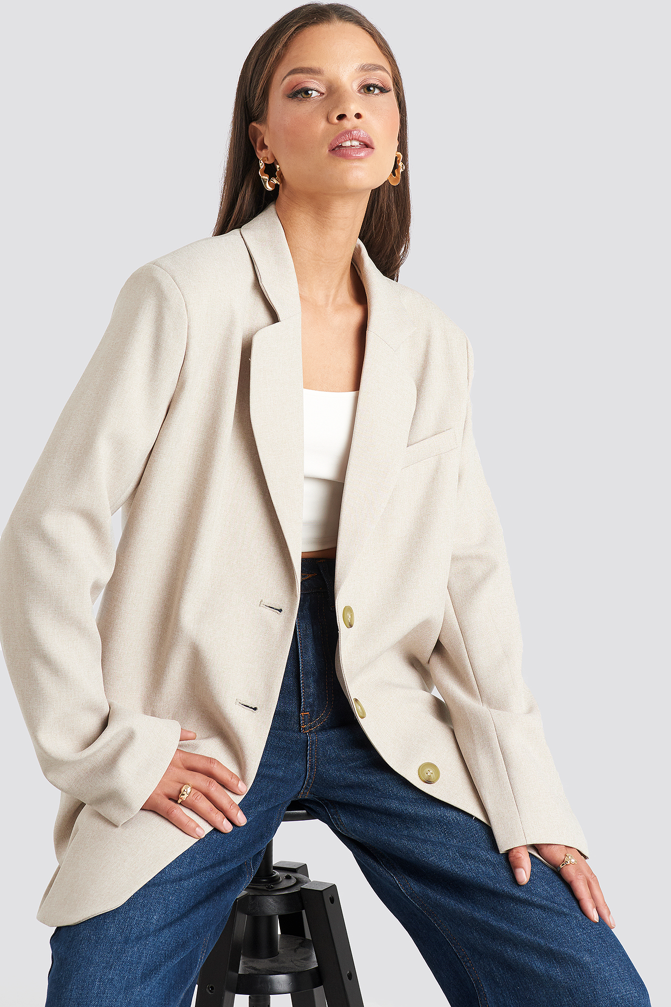 Boyfriend Blazer Sand