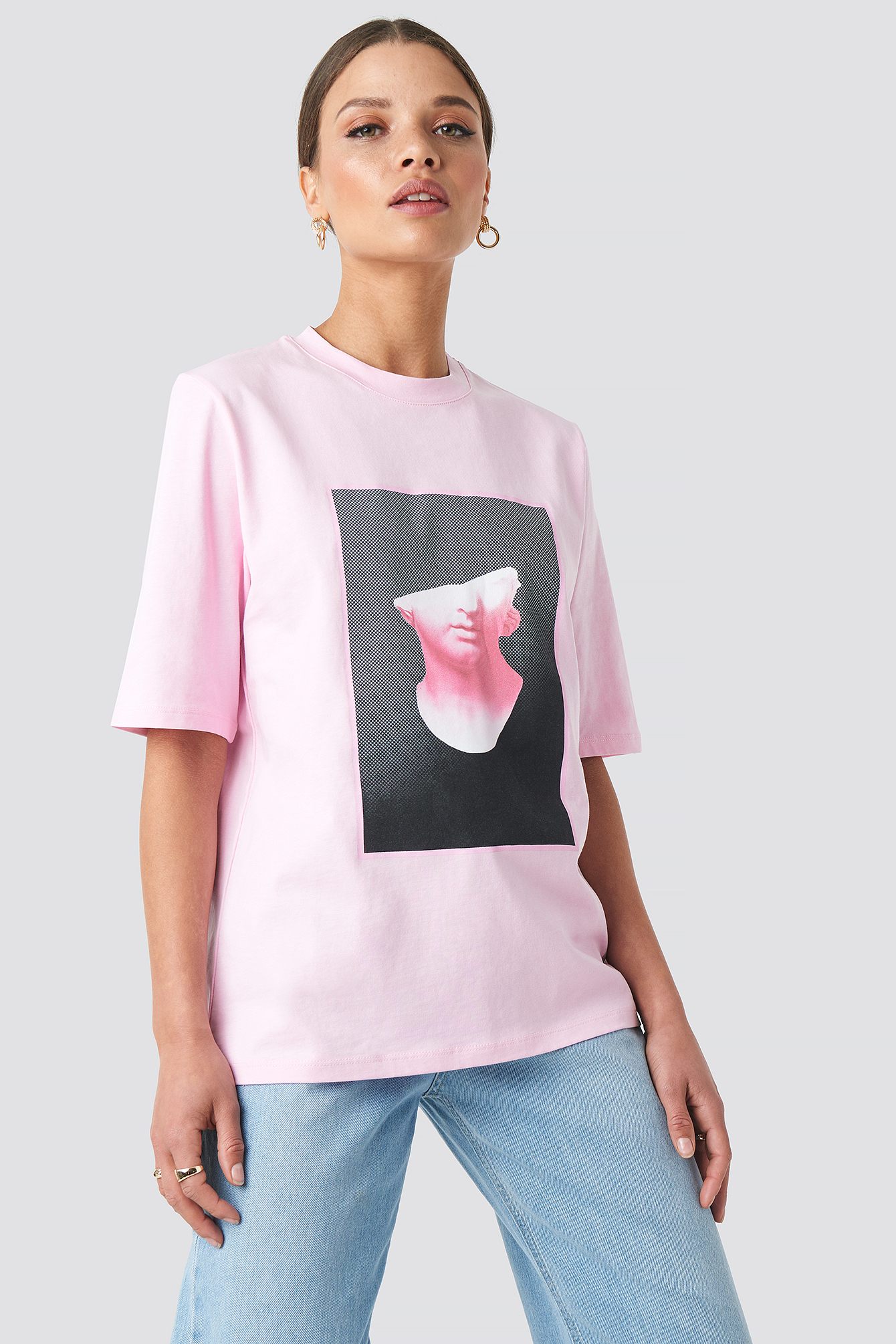 Front Print Tee Pink