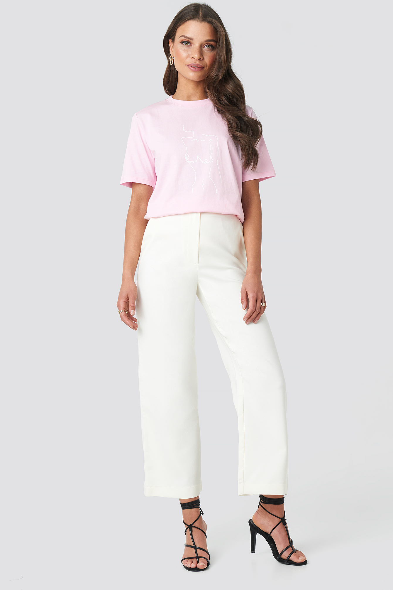 Highwaist Cropped Pants White