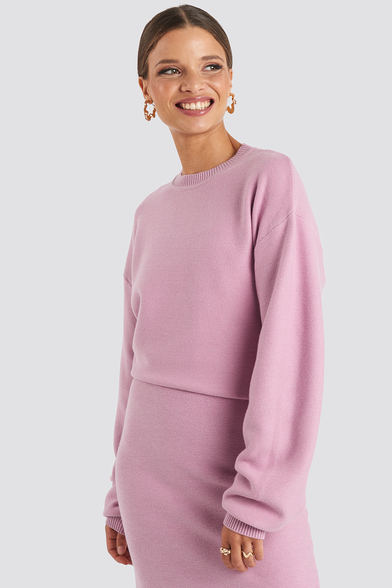 Knitted Oversized Sweater Dusty Pink