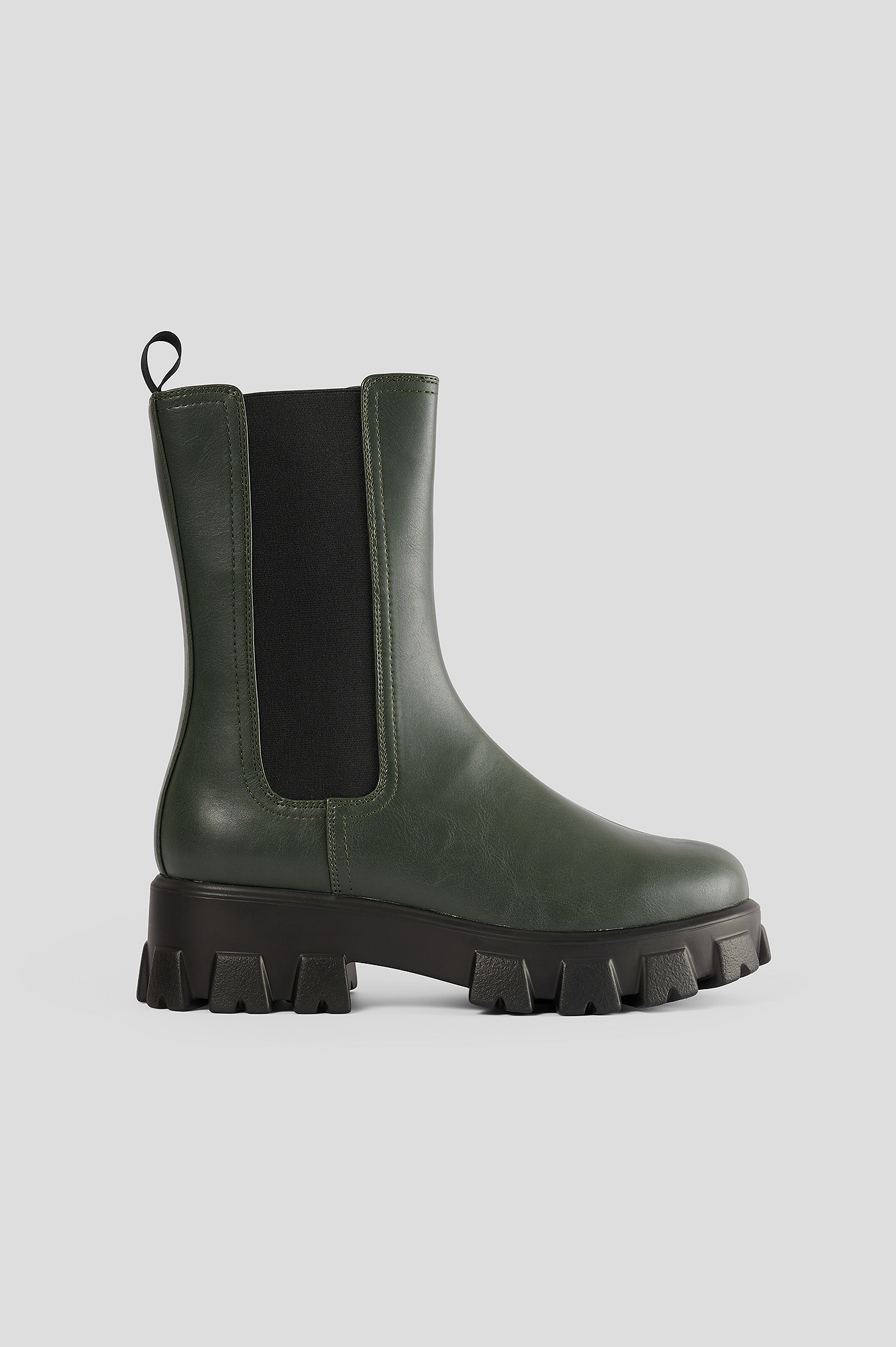Chunky Sole Boots Green | na-kd.com