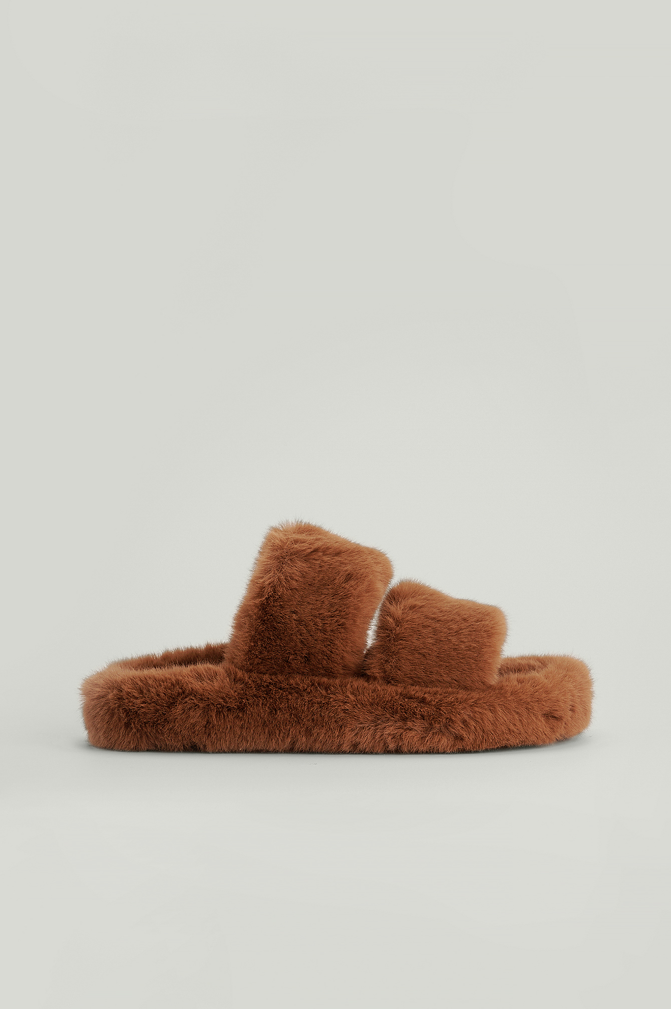 fur slip ons