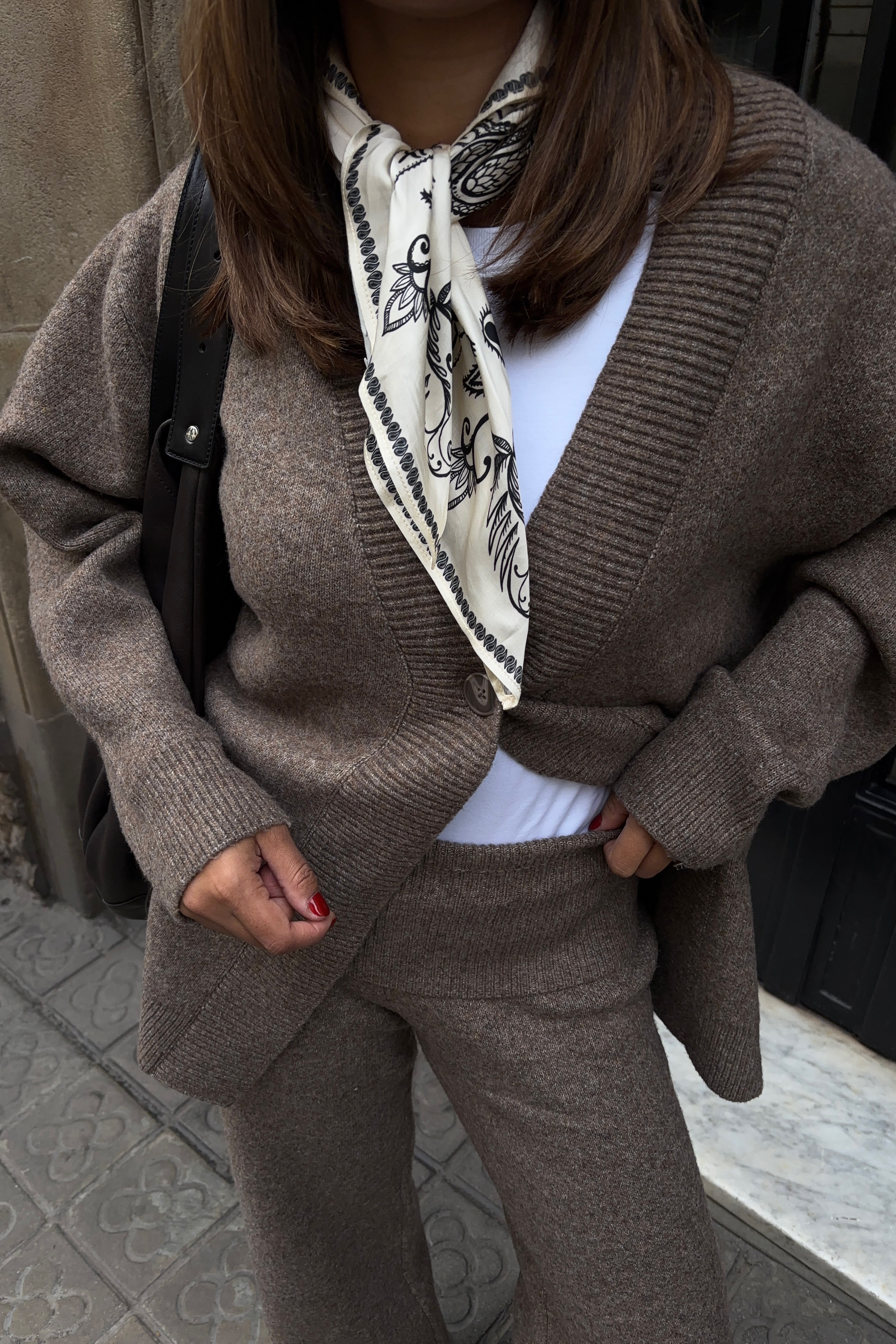 Knitted Oversized Cardigan Brown | NA-KD