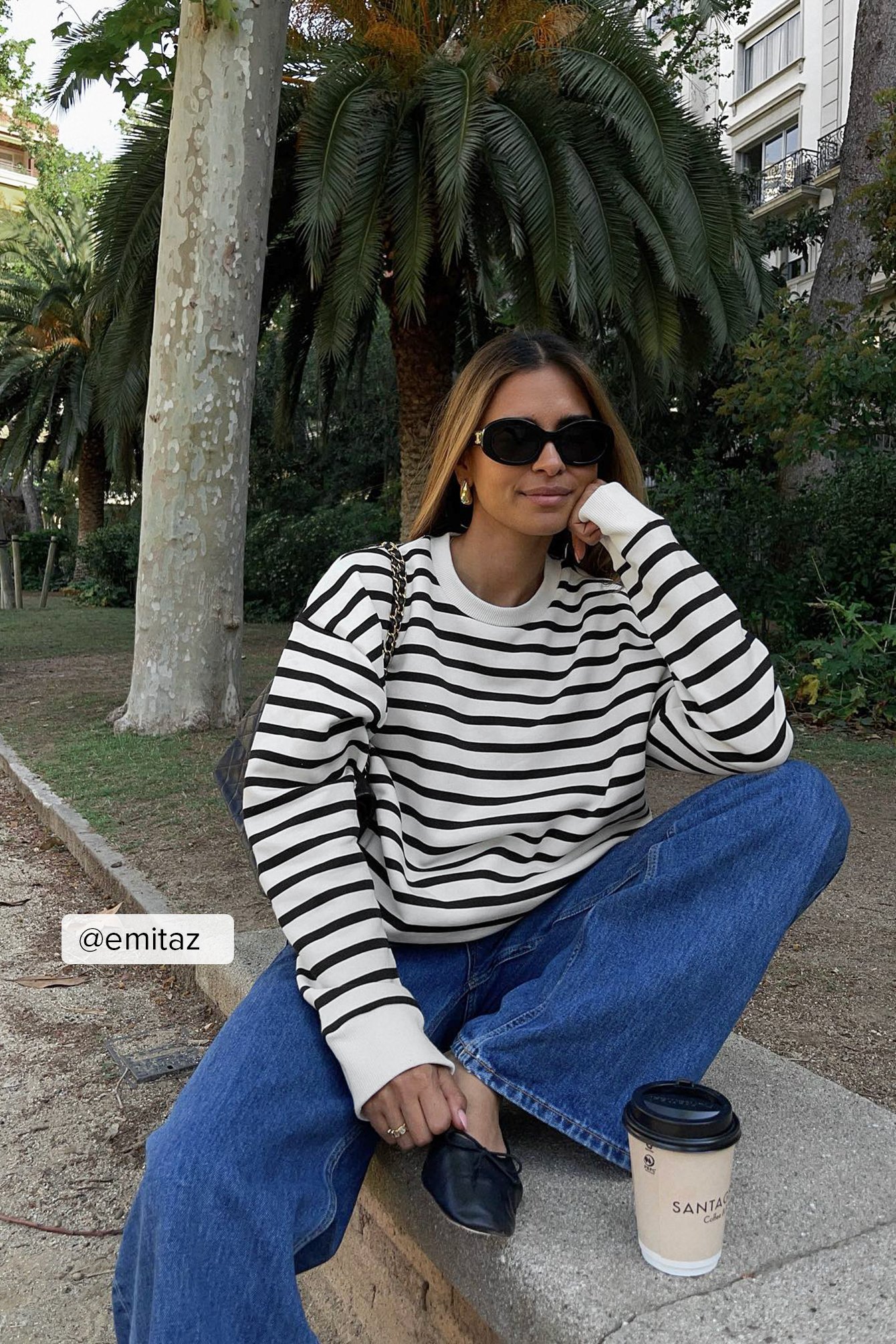 Striped Oversized Sweatshirt Stripe NA-KD