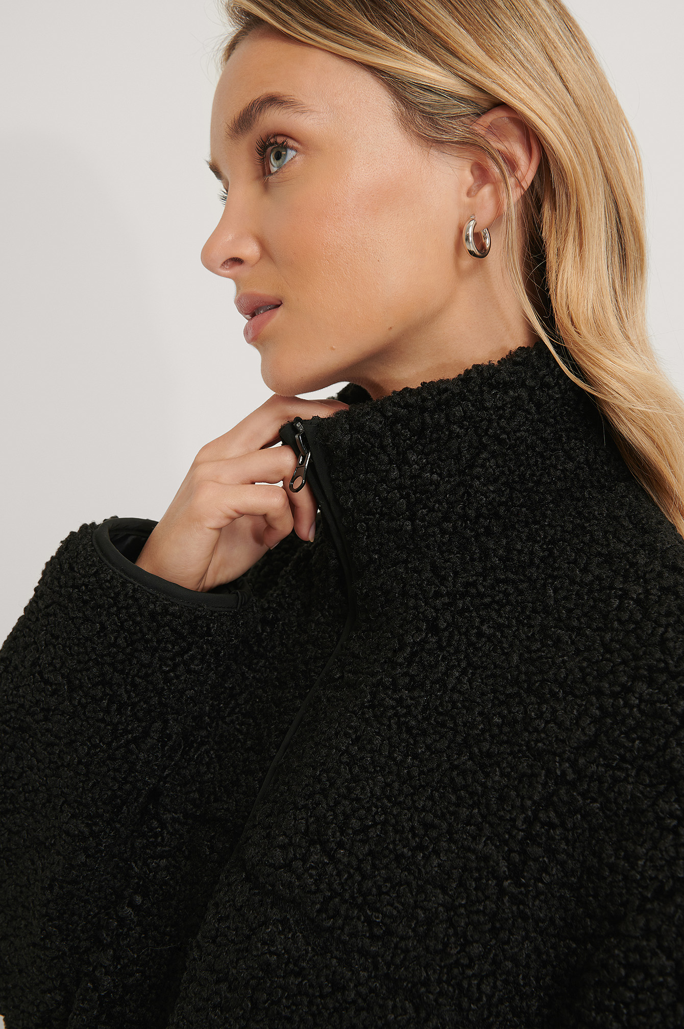 EMMA ELLINGSEN X NA-KD Pile Jacket Black