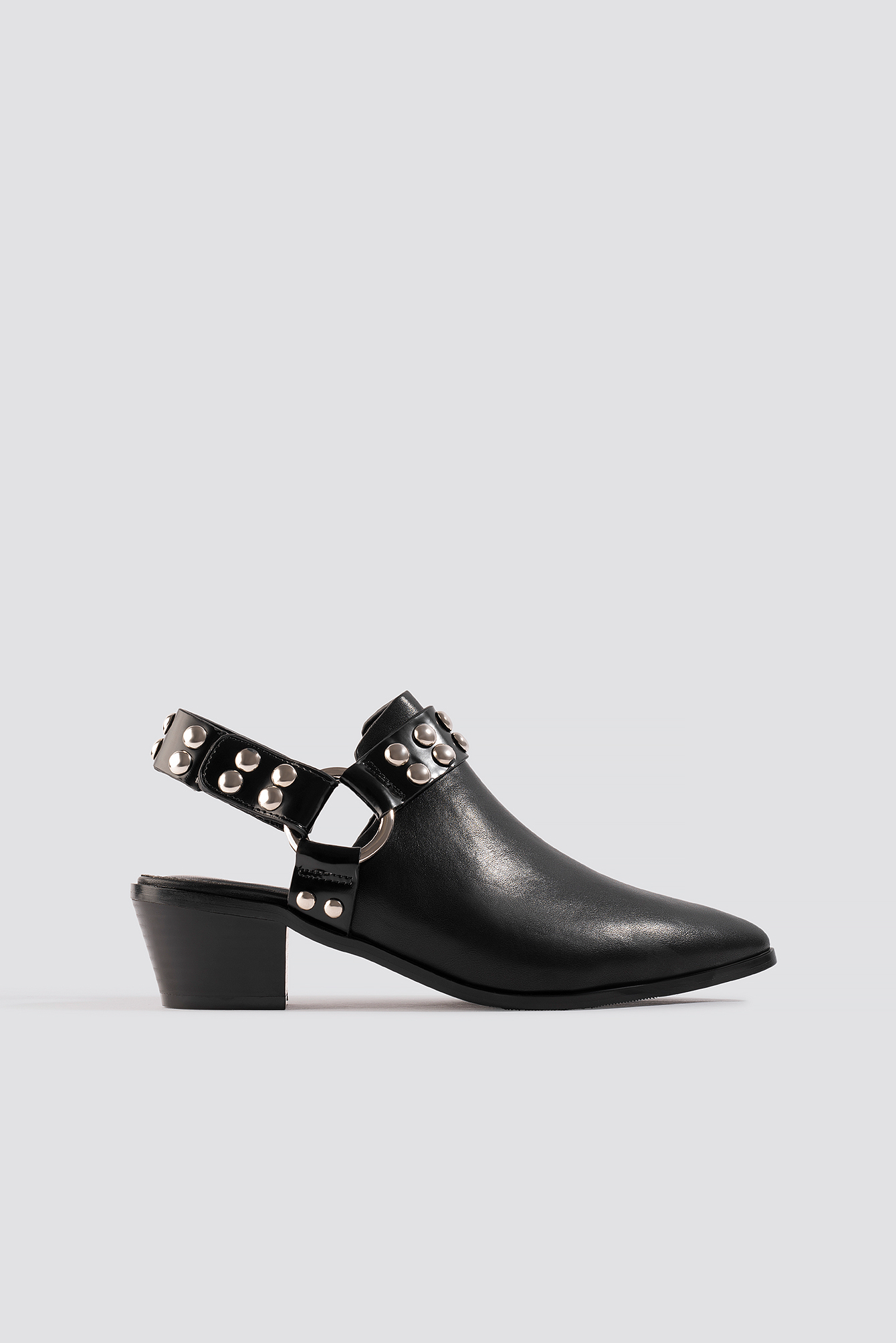 Cut Out Cowboy Ankle Boots Black