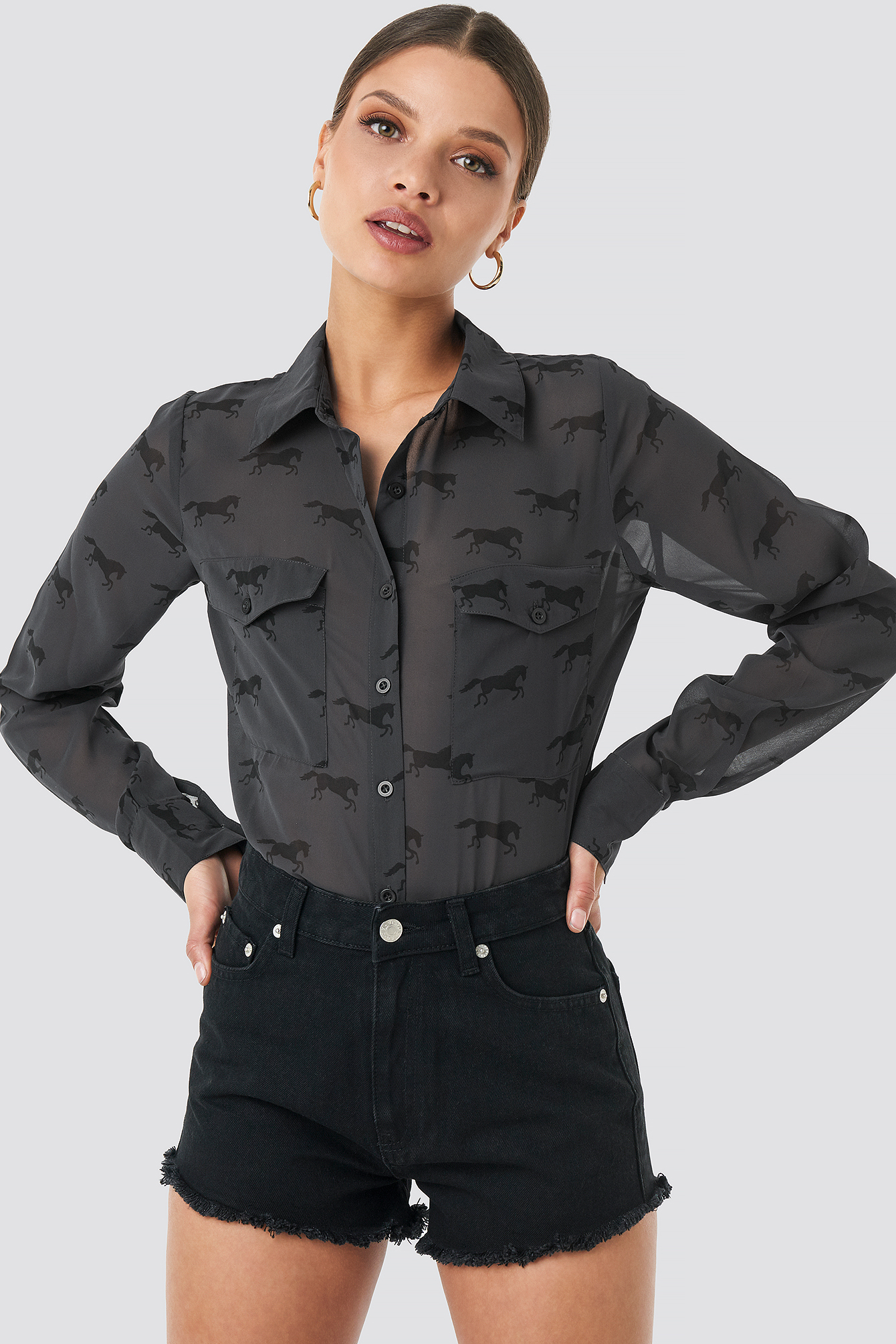 shorts with fringe hem