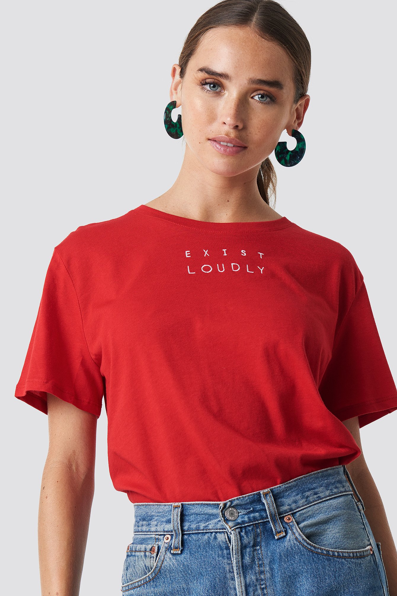 Na-Kd LOUDLY OVERSIZED TEE - RED