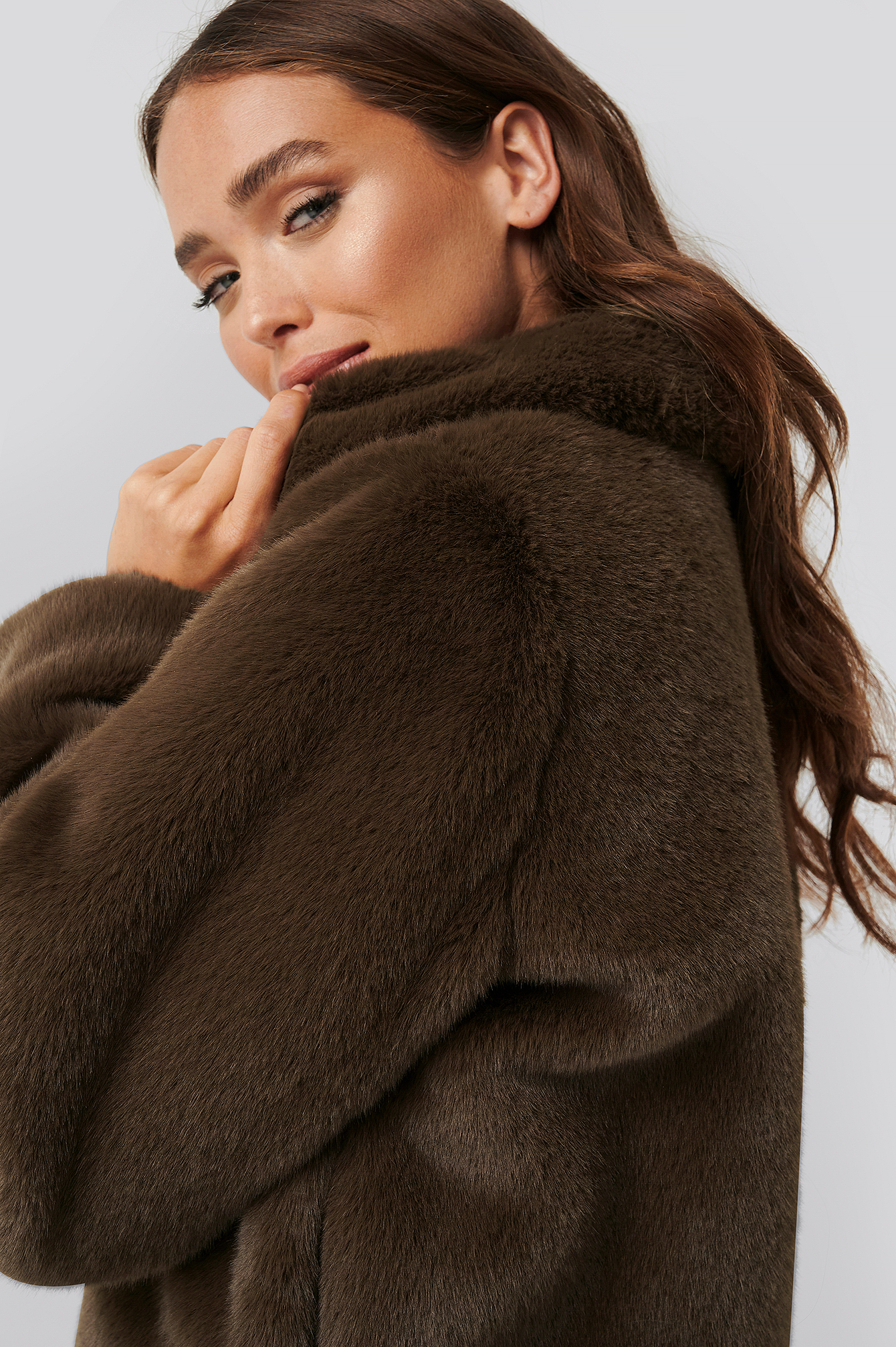 Faux Fur Jacket Brown | na-kd.com