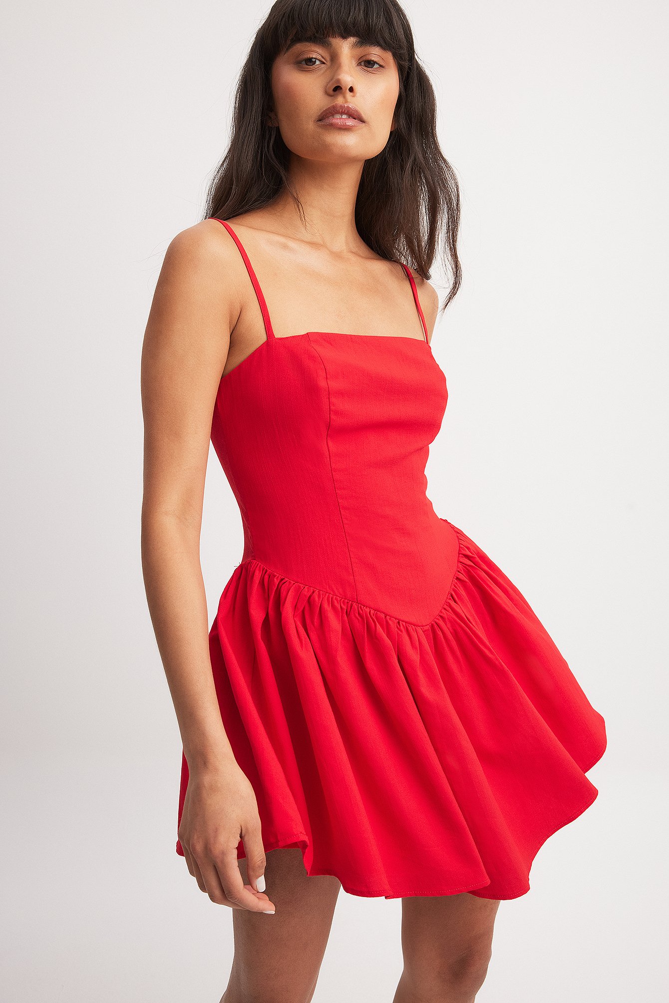 Chloé Schuterman x NA-KD Robe mini à volants - Robes - Rouge - EU 42 - NA-KD / NAKD
