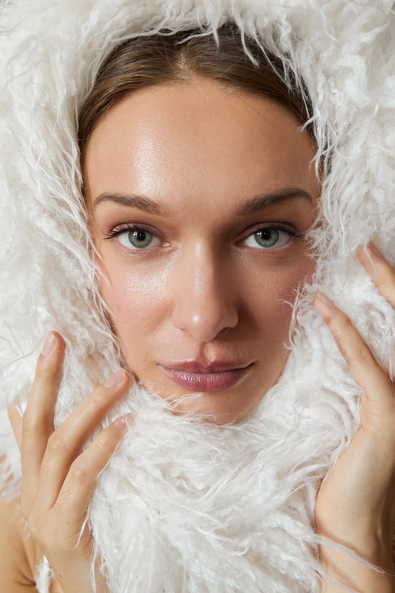 Faux Fur Long Scarf White | NA-KD