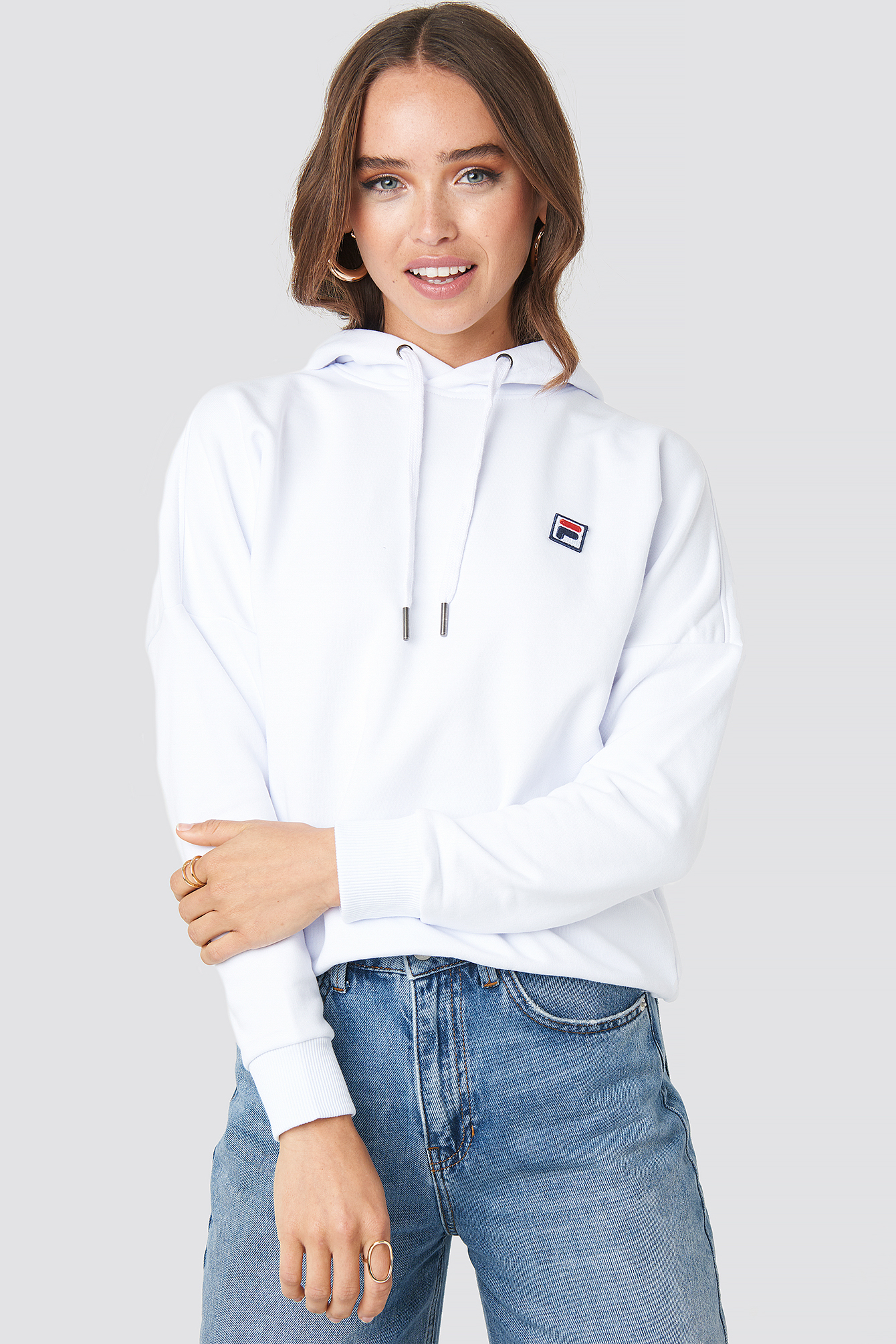 Ada Cropped Hoodie Bright White