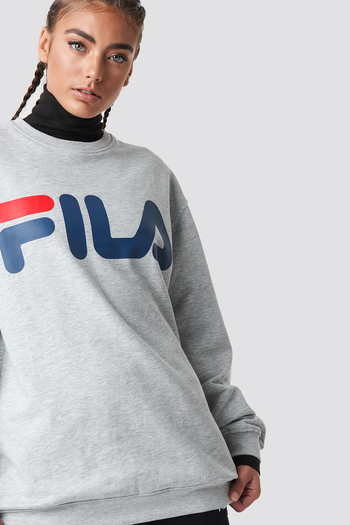 Classic Logo Sweat Light Grey Melange Bros