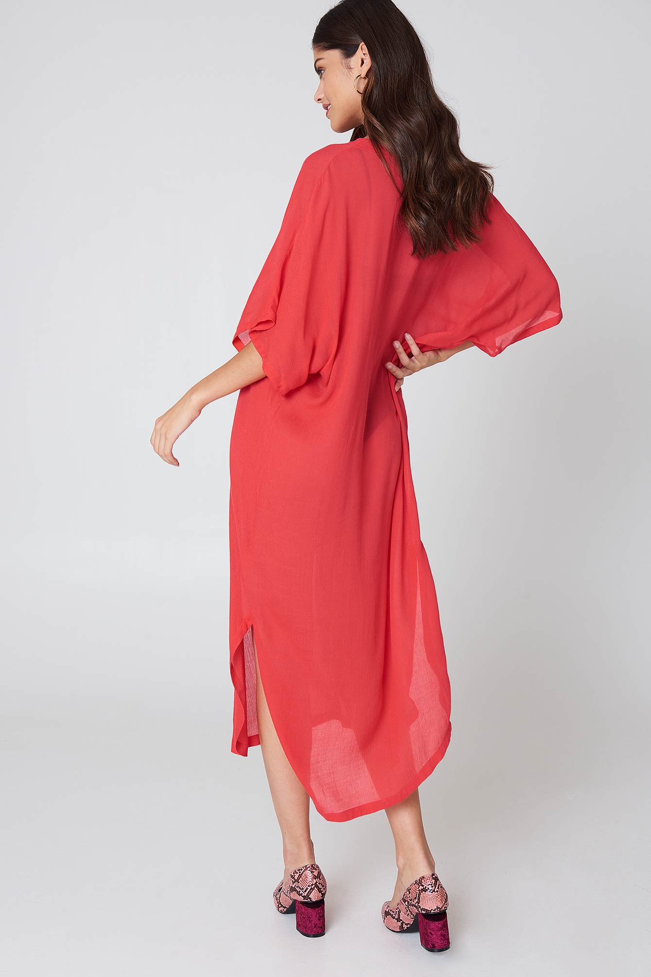 Zoe Beach Kaftan Red