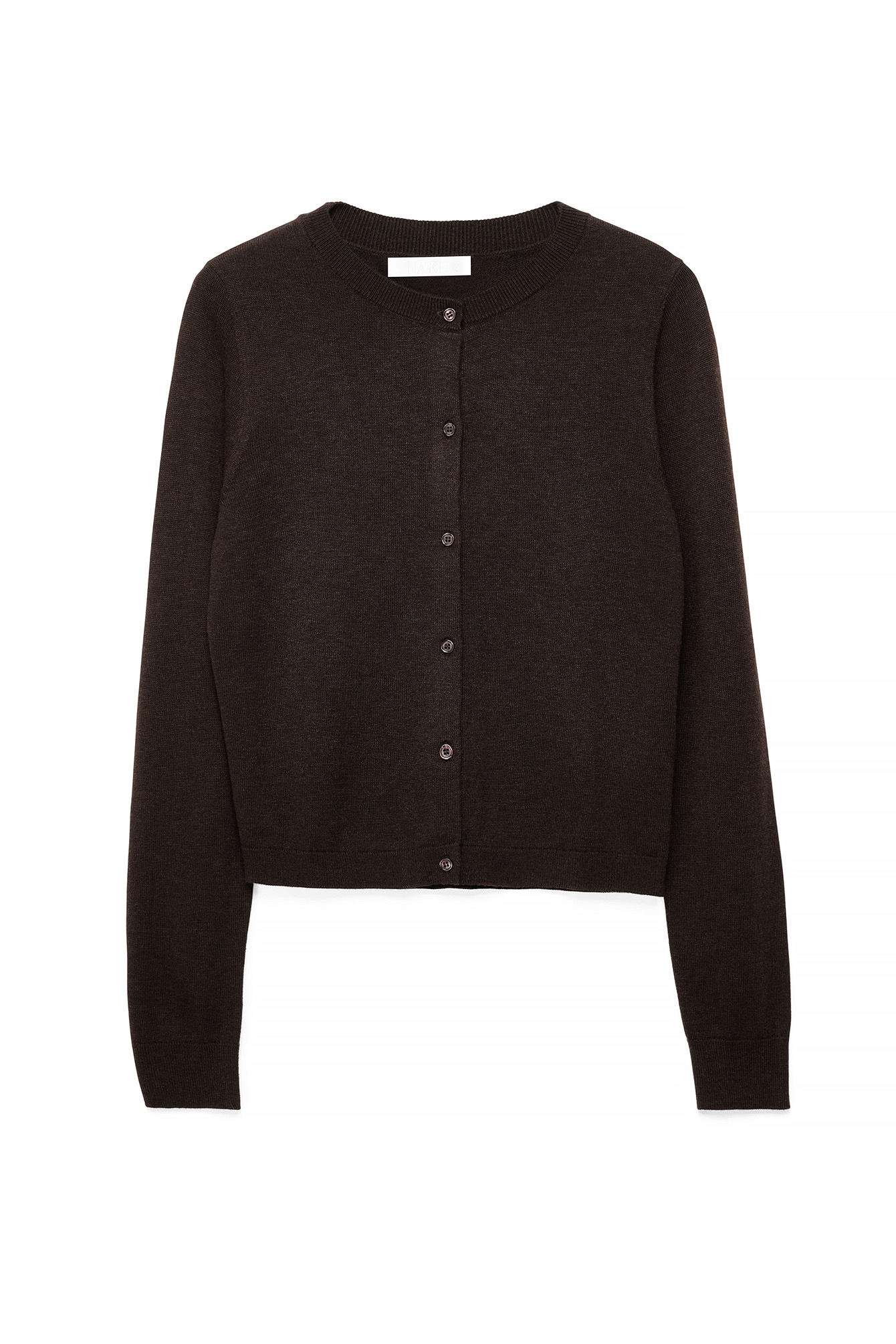 Brown Fine Knitted Cardigan