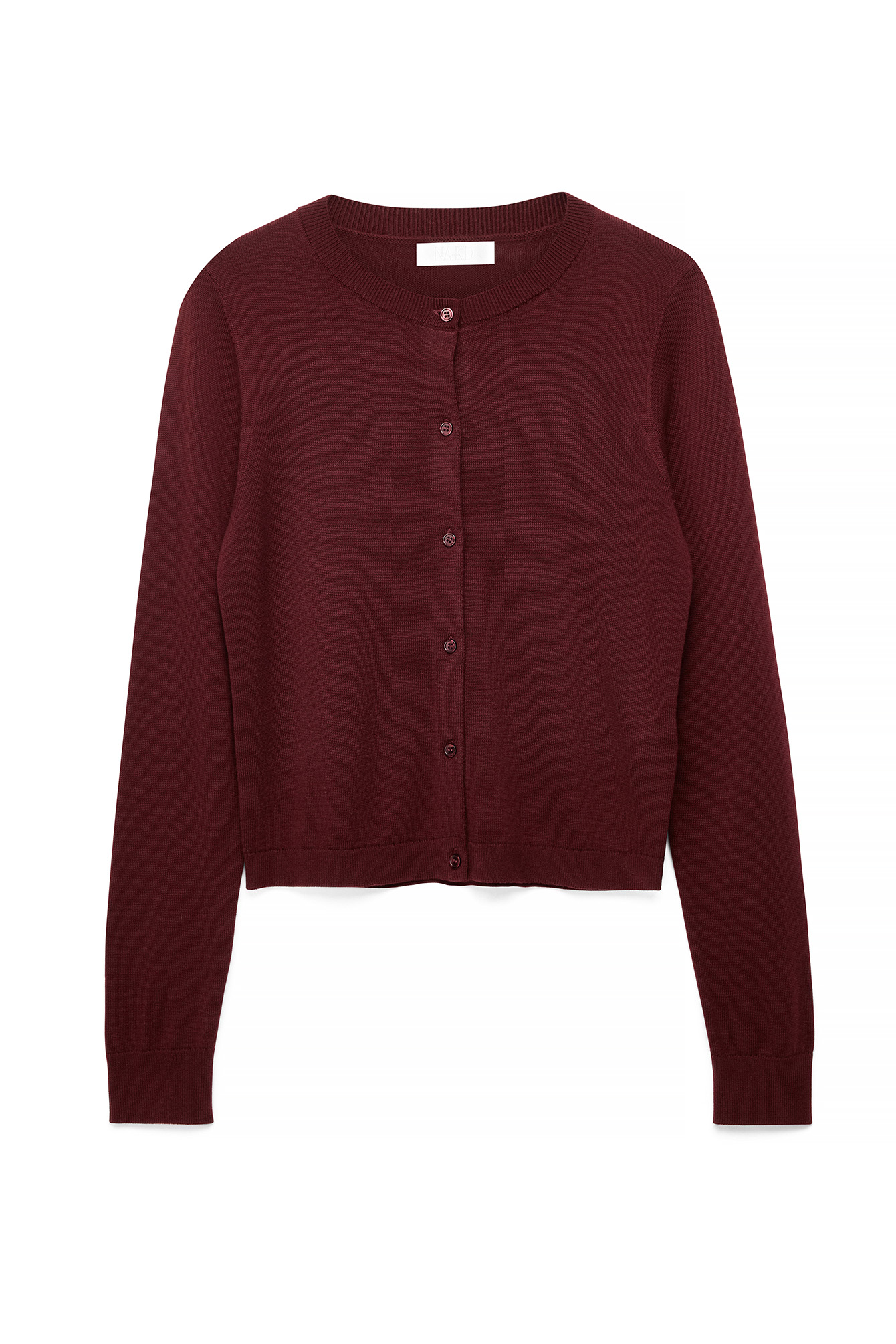 Burgundy Fine Knitted Cardigan