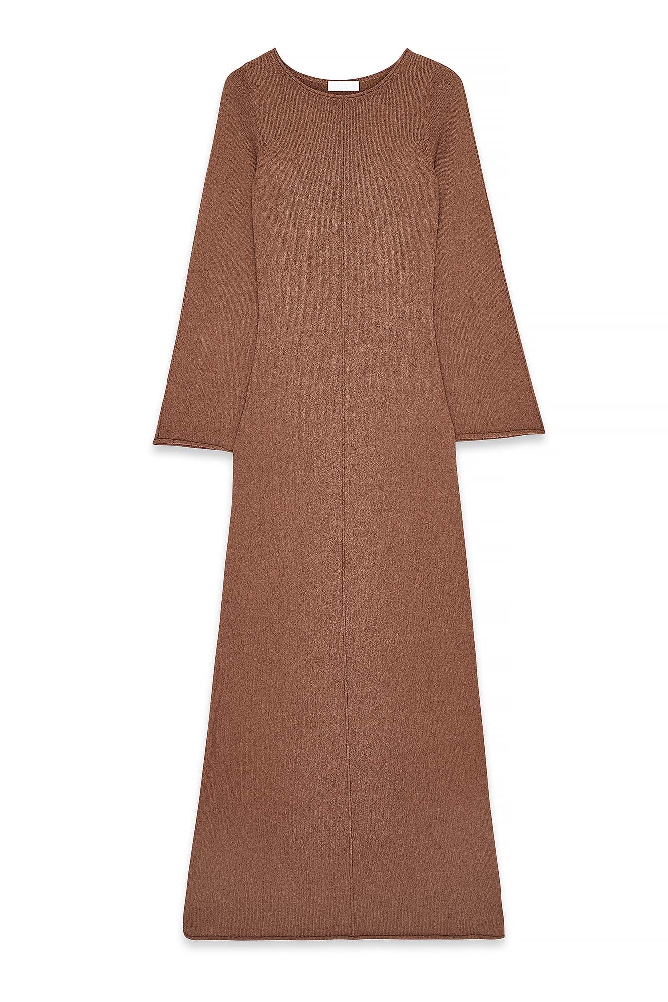Knitted Ribbed Maxi Dress Brown | NA-KD Knitted Ribbed Maxi Dress Brown | NA-KD