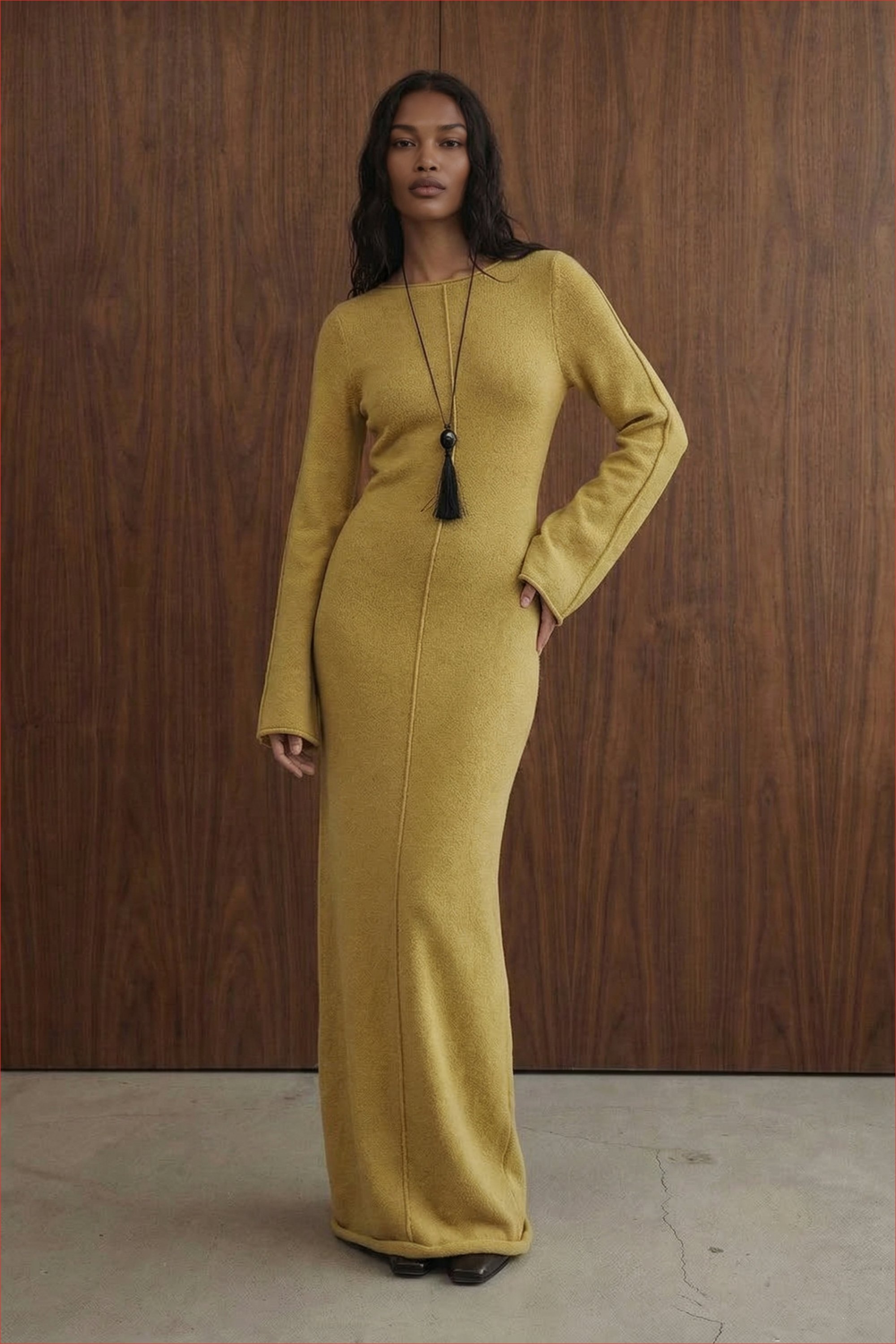 NA-KD Fijn gebreide maxi-jurk - Kerstjurken - Groen - XS - NA-KD / NAKD