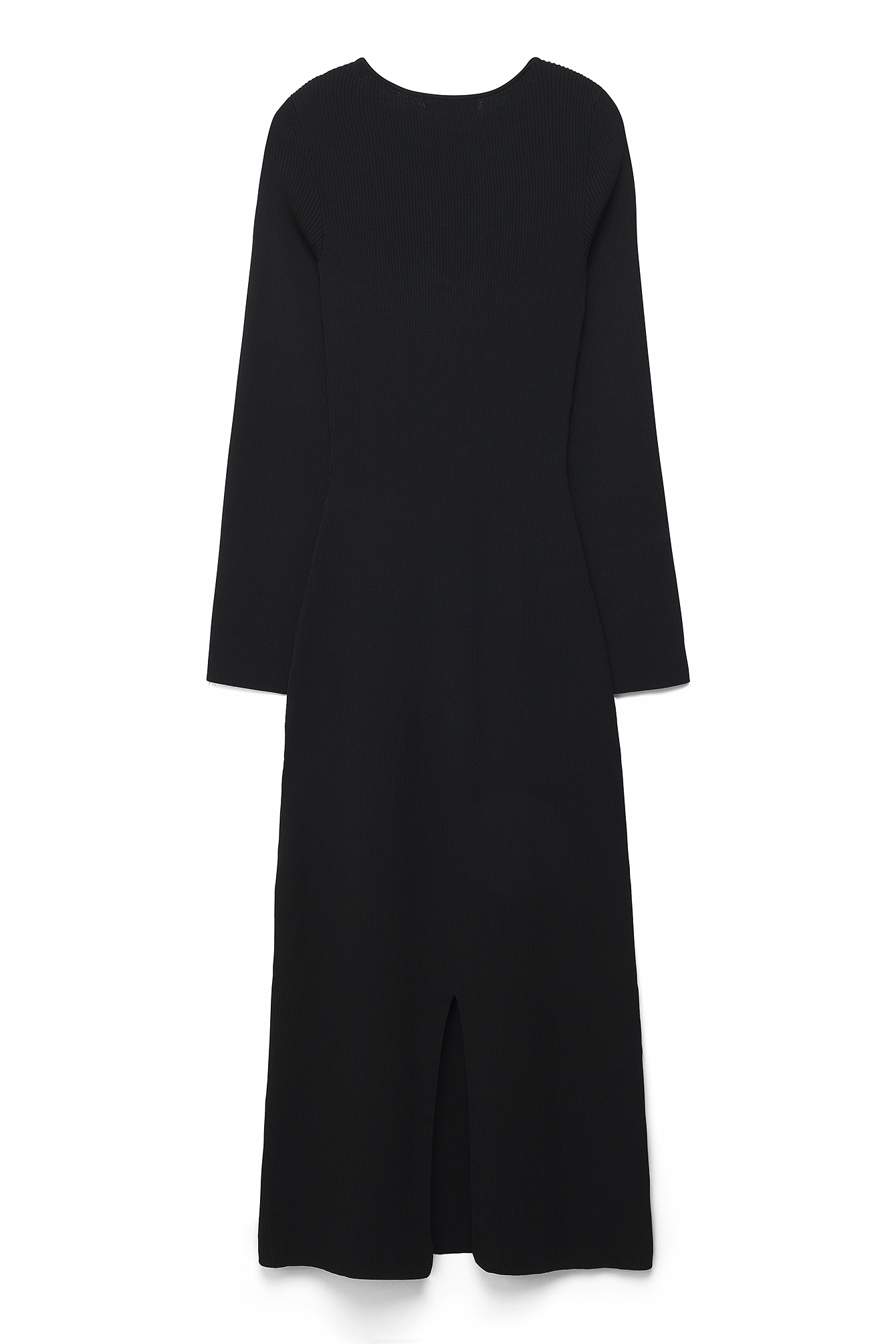 fine knitted maxi dress nakd Ribbed Black 60% Off