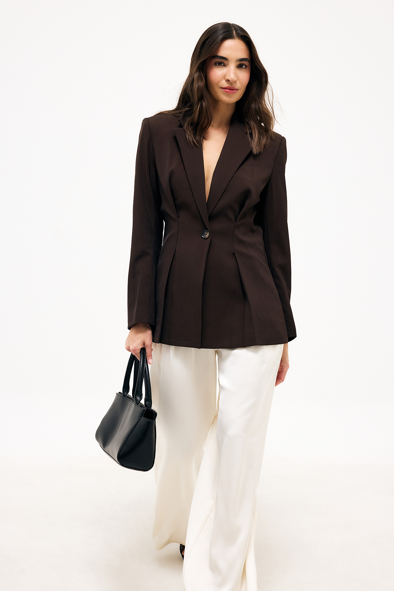 Fitted Blazer - Brown