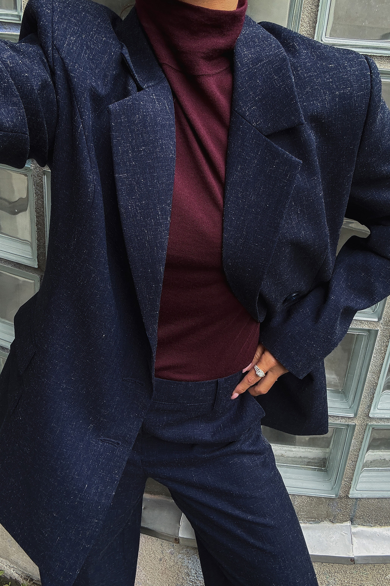 Fitted Longline Blazer - Suits - Blue - EU 36 - NA-KD / NAKD
