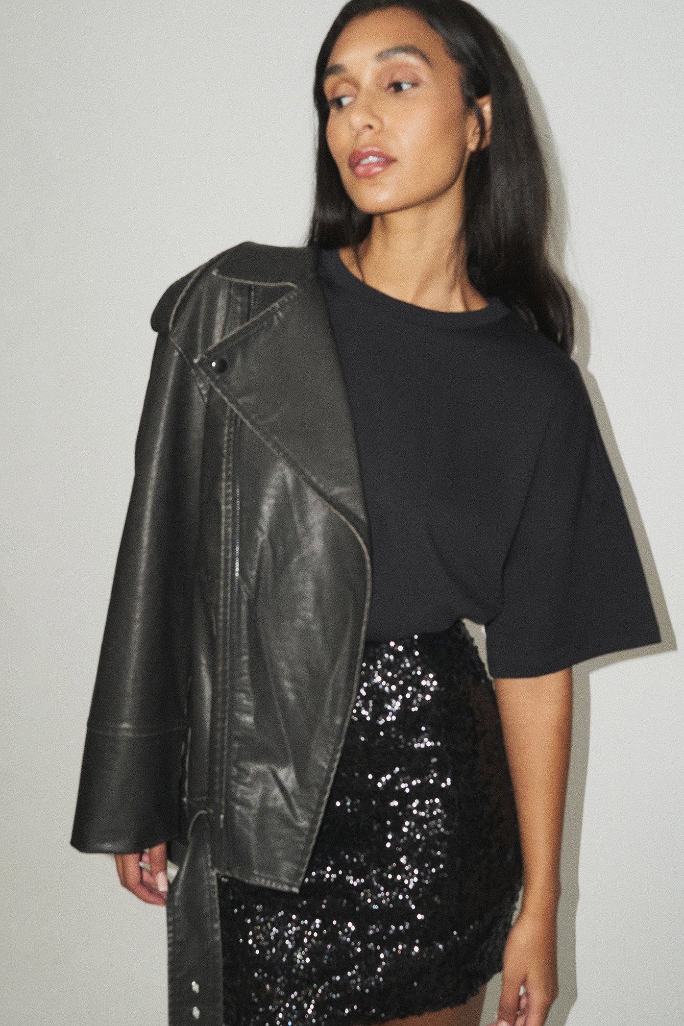 sequin skirt and jacket