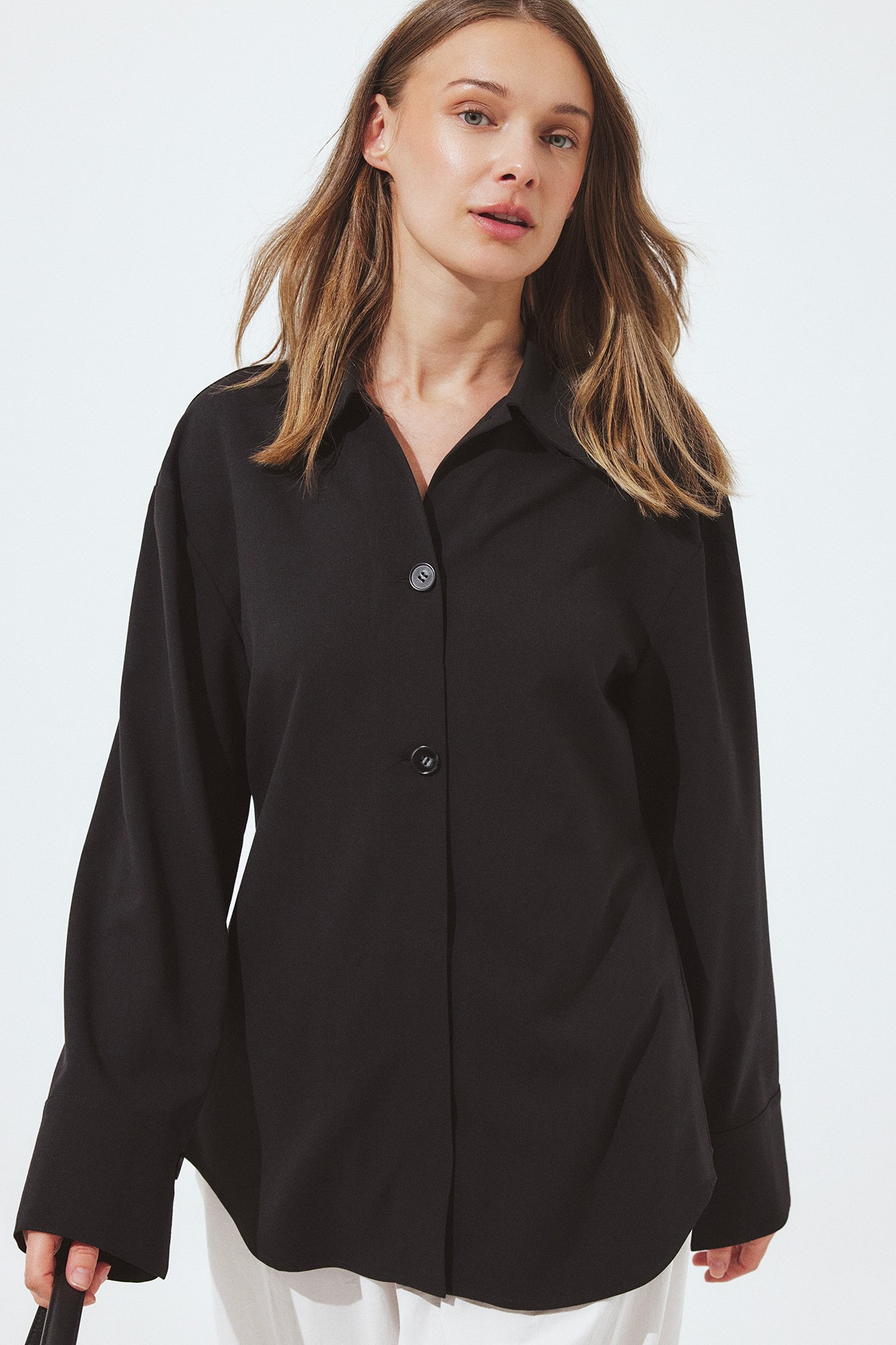 Janka Polliani x NA-KD Camisa entallada - Camisas - Black - EU 38 - NA-KD / NAKD