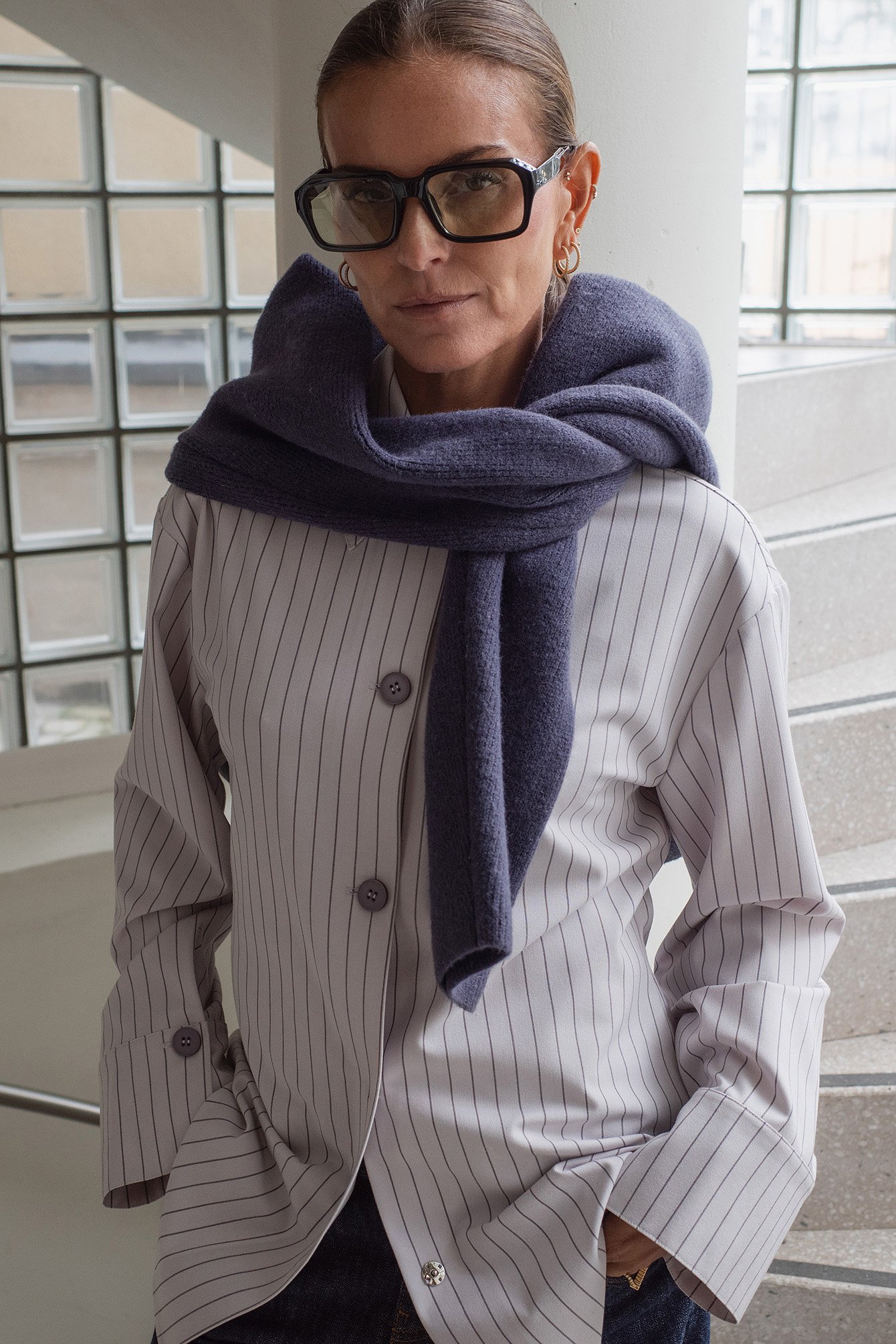 Janka Polliani x NA-KD Camisa entallada - Camisas - Stripe - EU 42 - NA-KD / NAKD